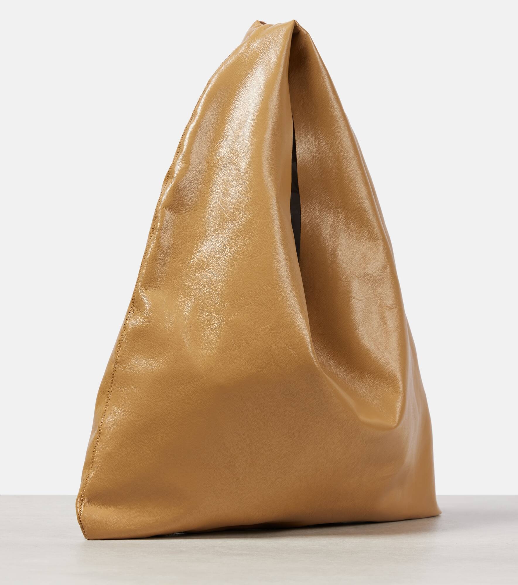 Bindle Small leather tote bag - 4