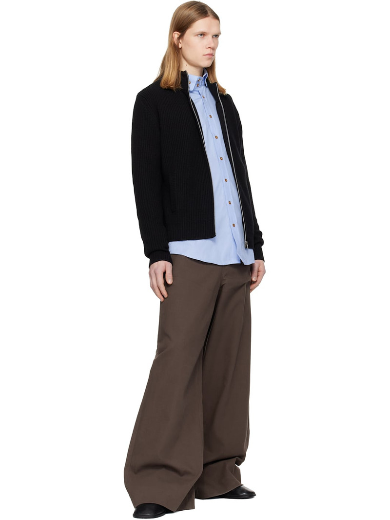 Vivienne Westwood Black Fisherman Zip-Up Sweater outlook