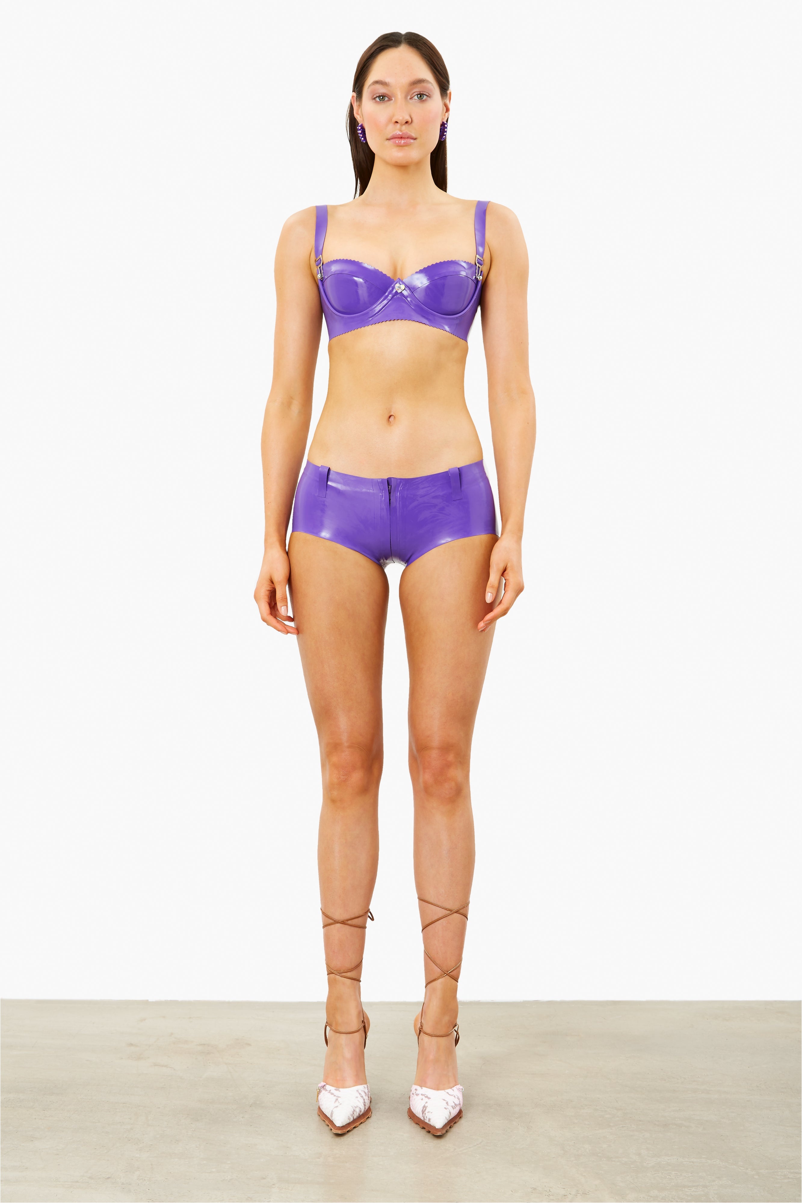 AGNES LATEX SHORTS GRAPE PUNCH - 2