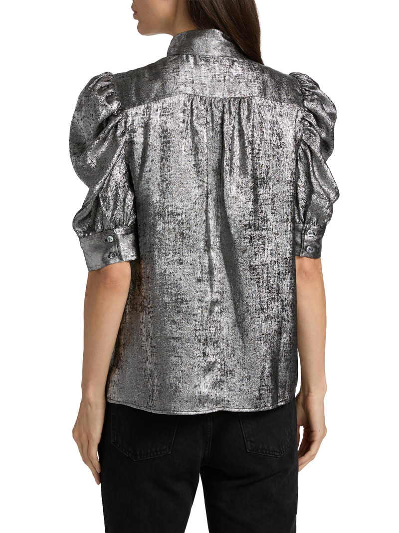 Women's The Shiny Gillian Blouse - Gunmetal 5