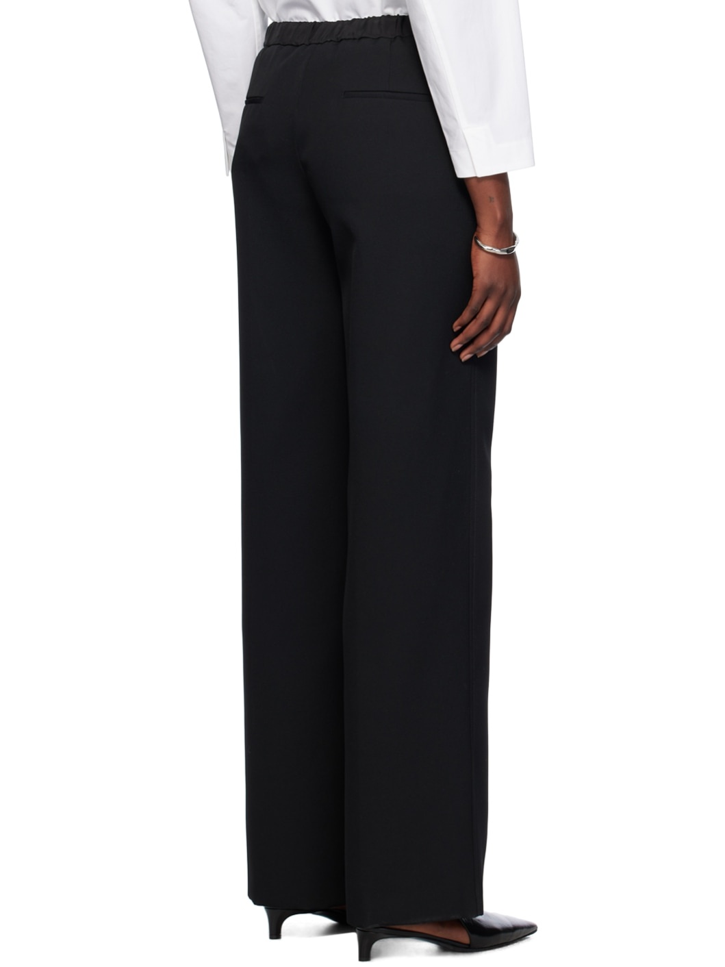 Black Drawstring Trousers - 3