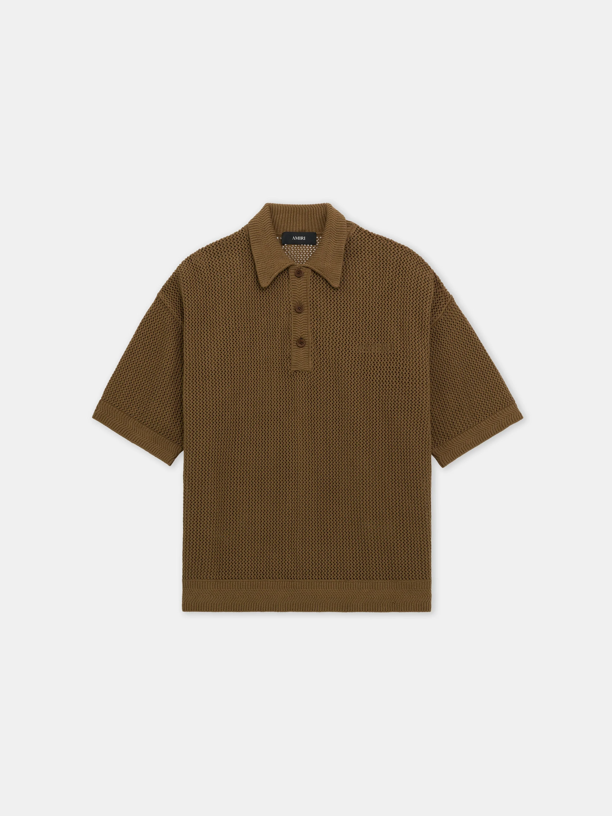 AMIRI CROCHET MESH POLO - 1