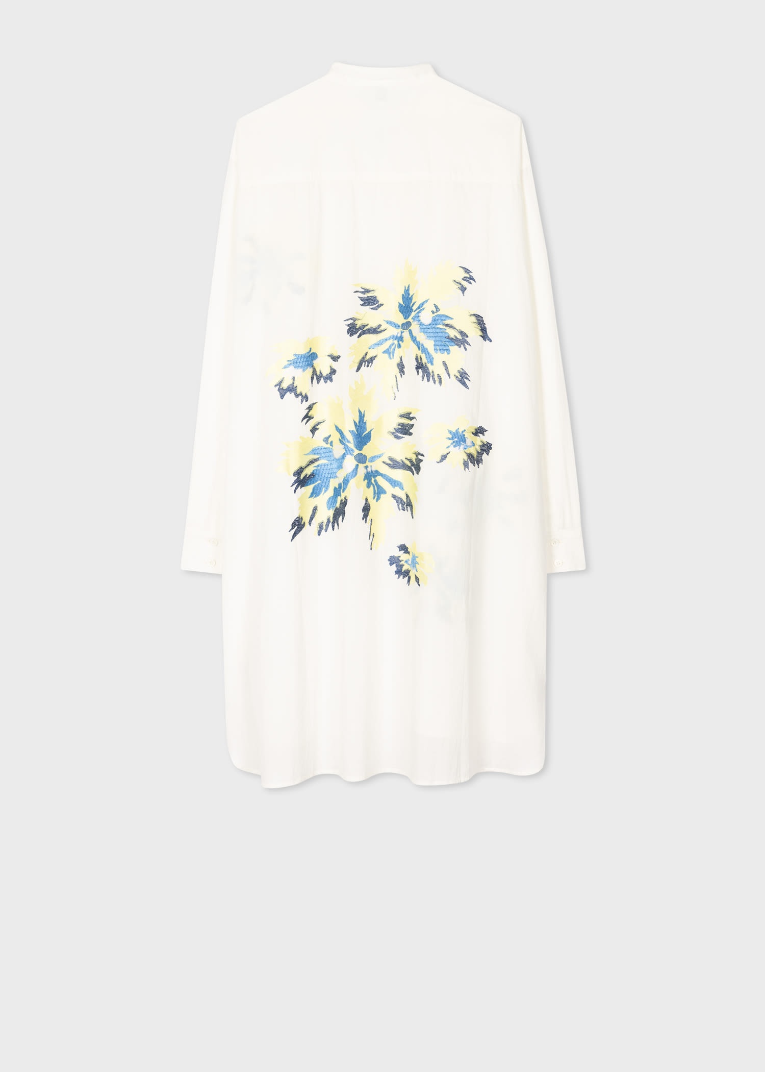 Ivory 'Palm Burst' Shirt Cover Up - 2