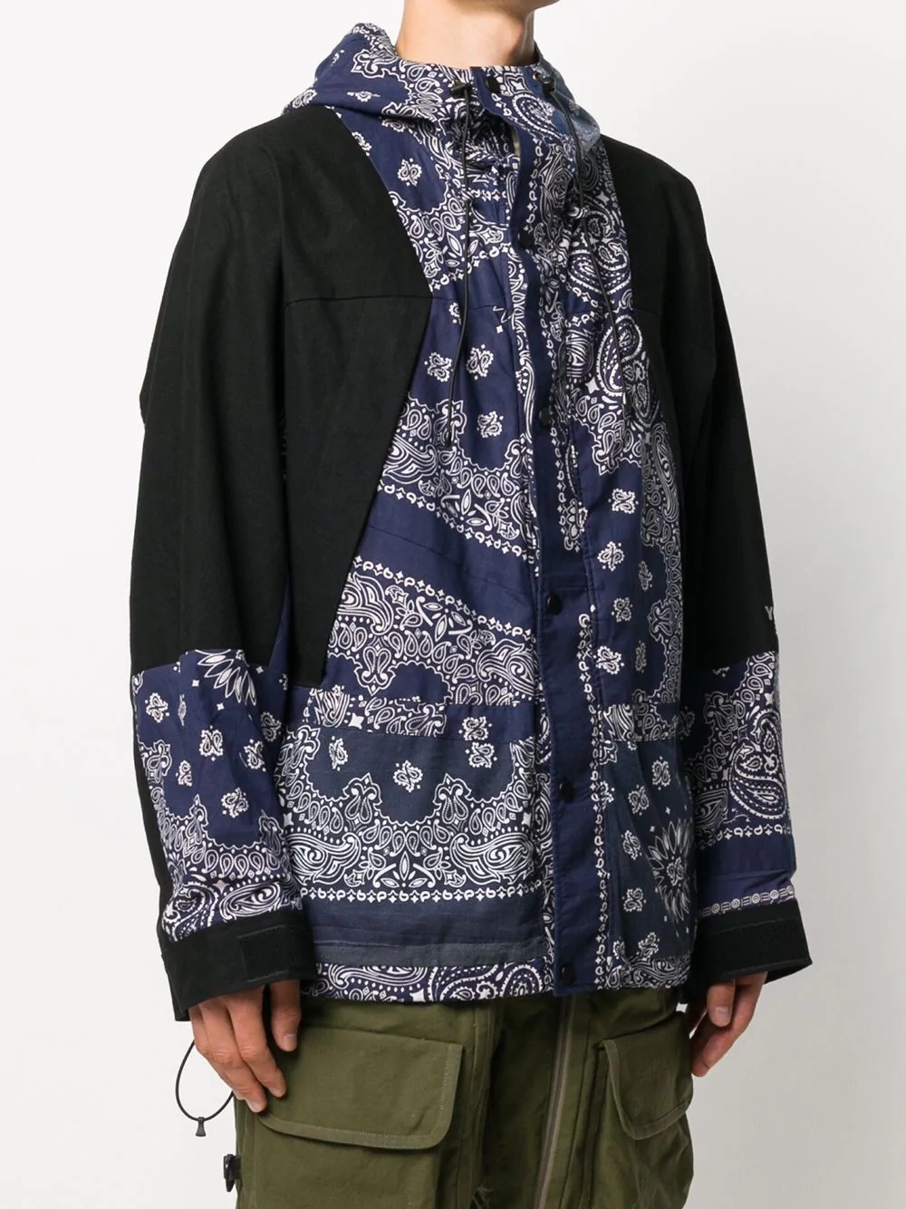 bandana print panelled jacket - 3