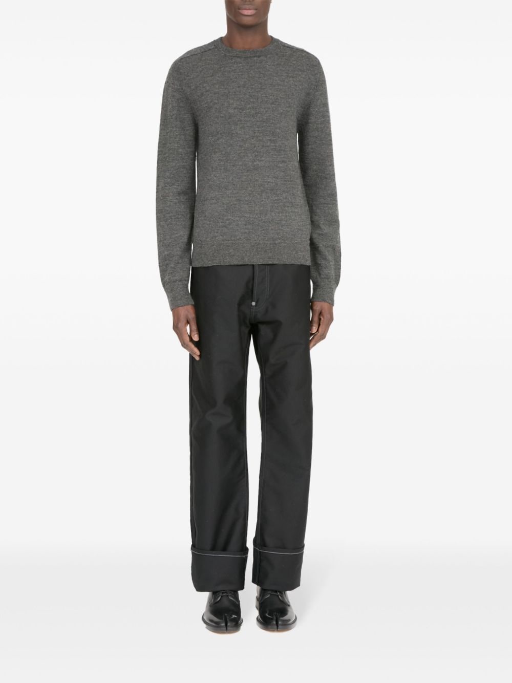 elbow-patch wool sweater - 2