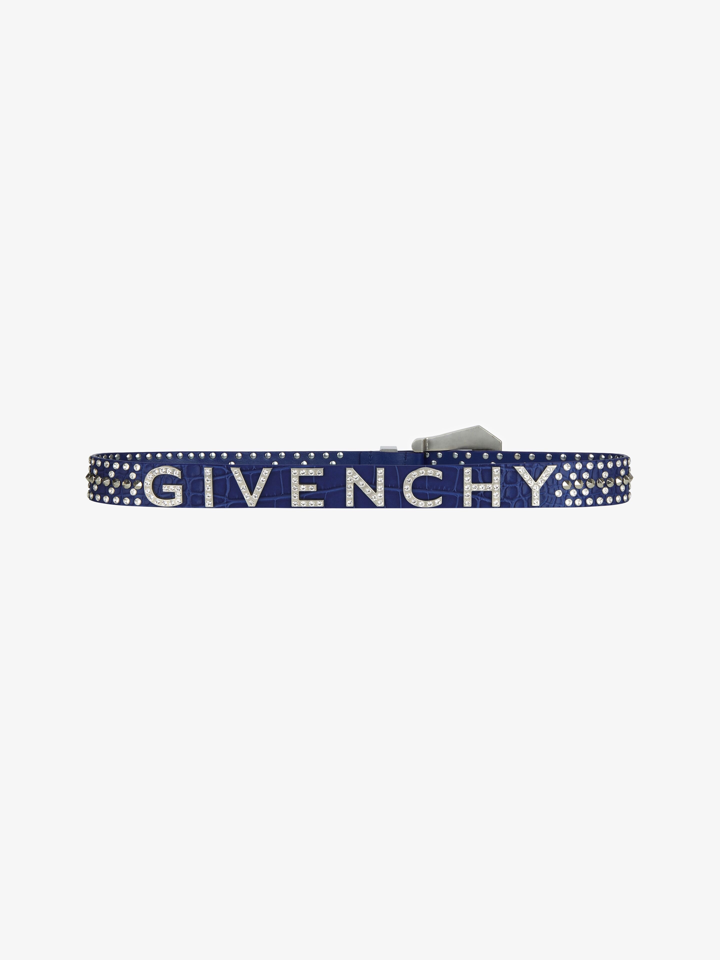 BELT IN LEATHER WITH STUDS AND CRYSTALS - 3