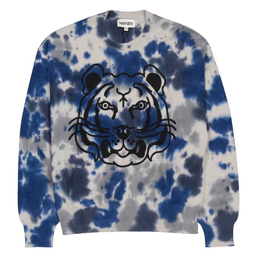 Kenzo Ladies Tiger Tie Dye Cotton Sweatshirt - 4