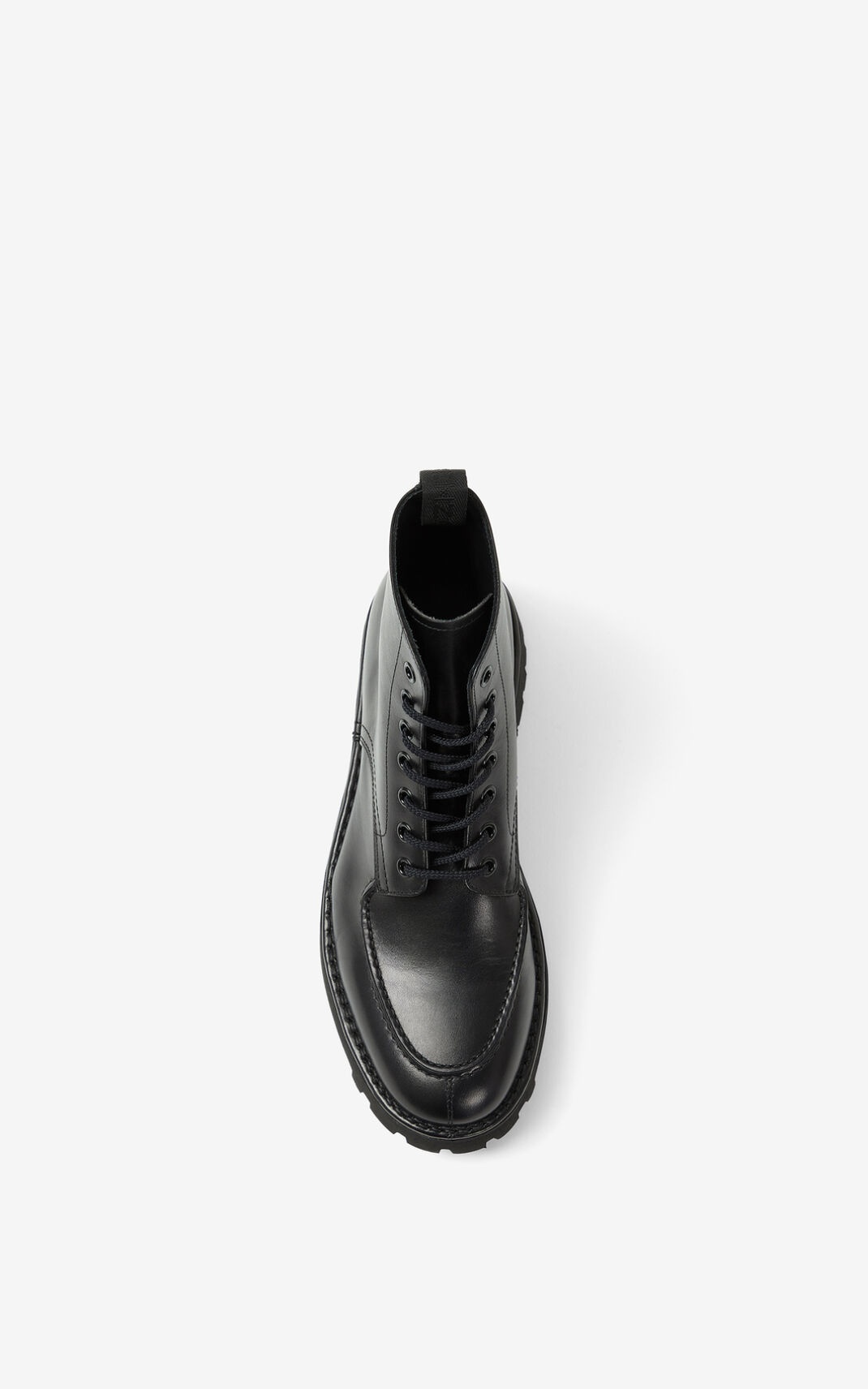 K-MOUNT laced leather ankle boots - 4