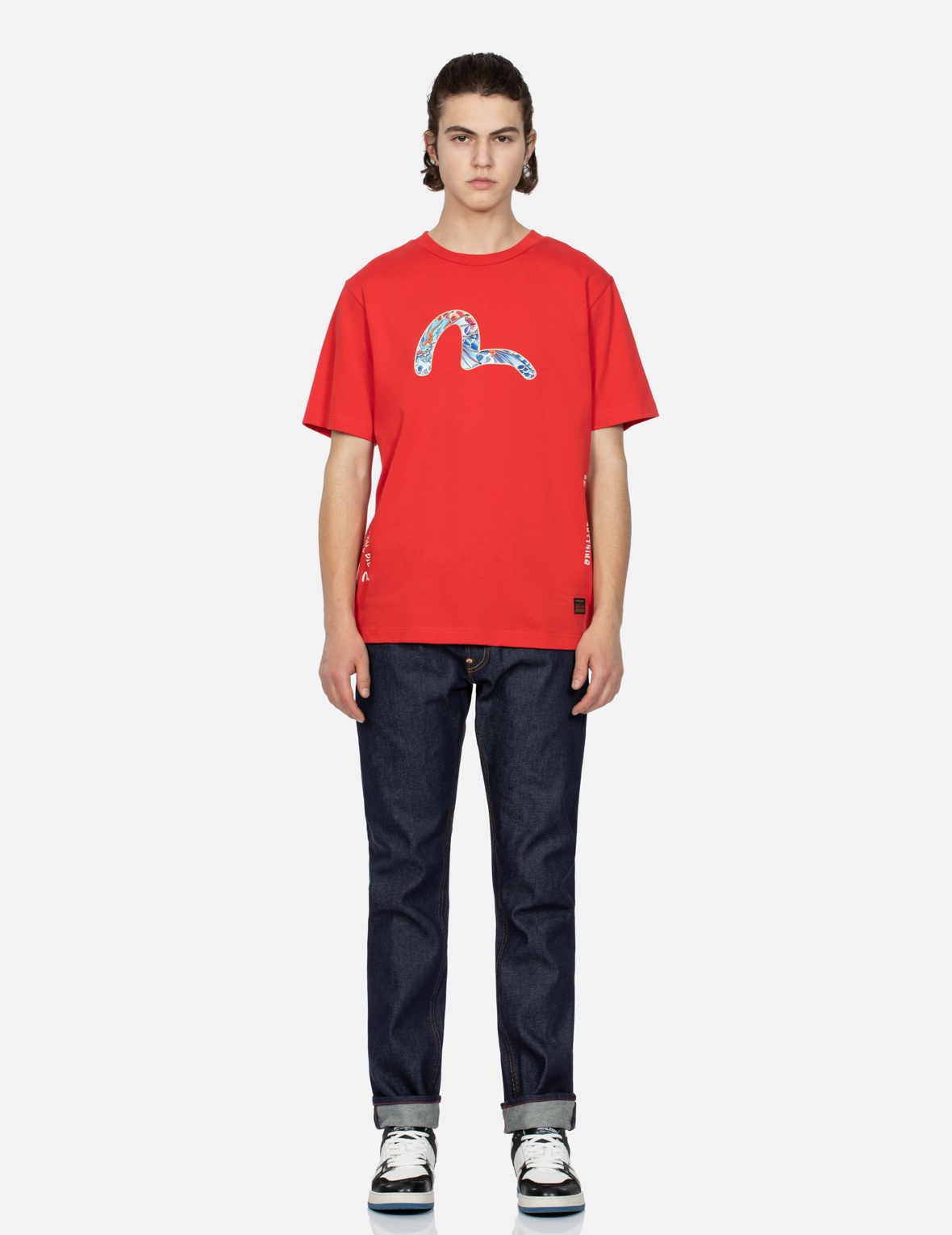 BROCADE KAMON AND SEAGULL EMBROIDERY SLIM-FIT JEANS #2010 - 6