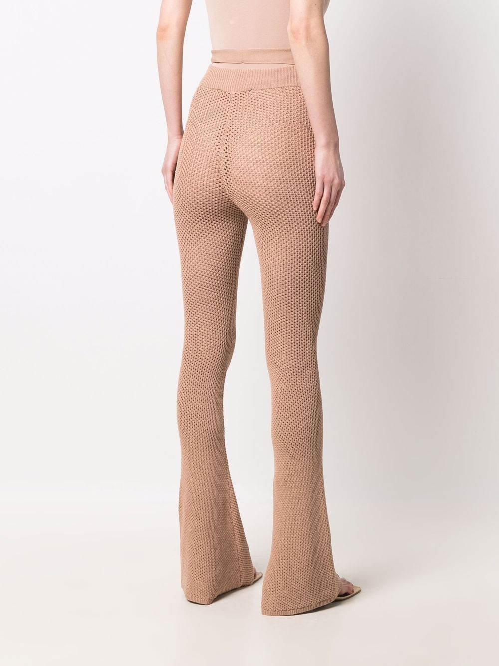 perforated knitted trousers - 4