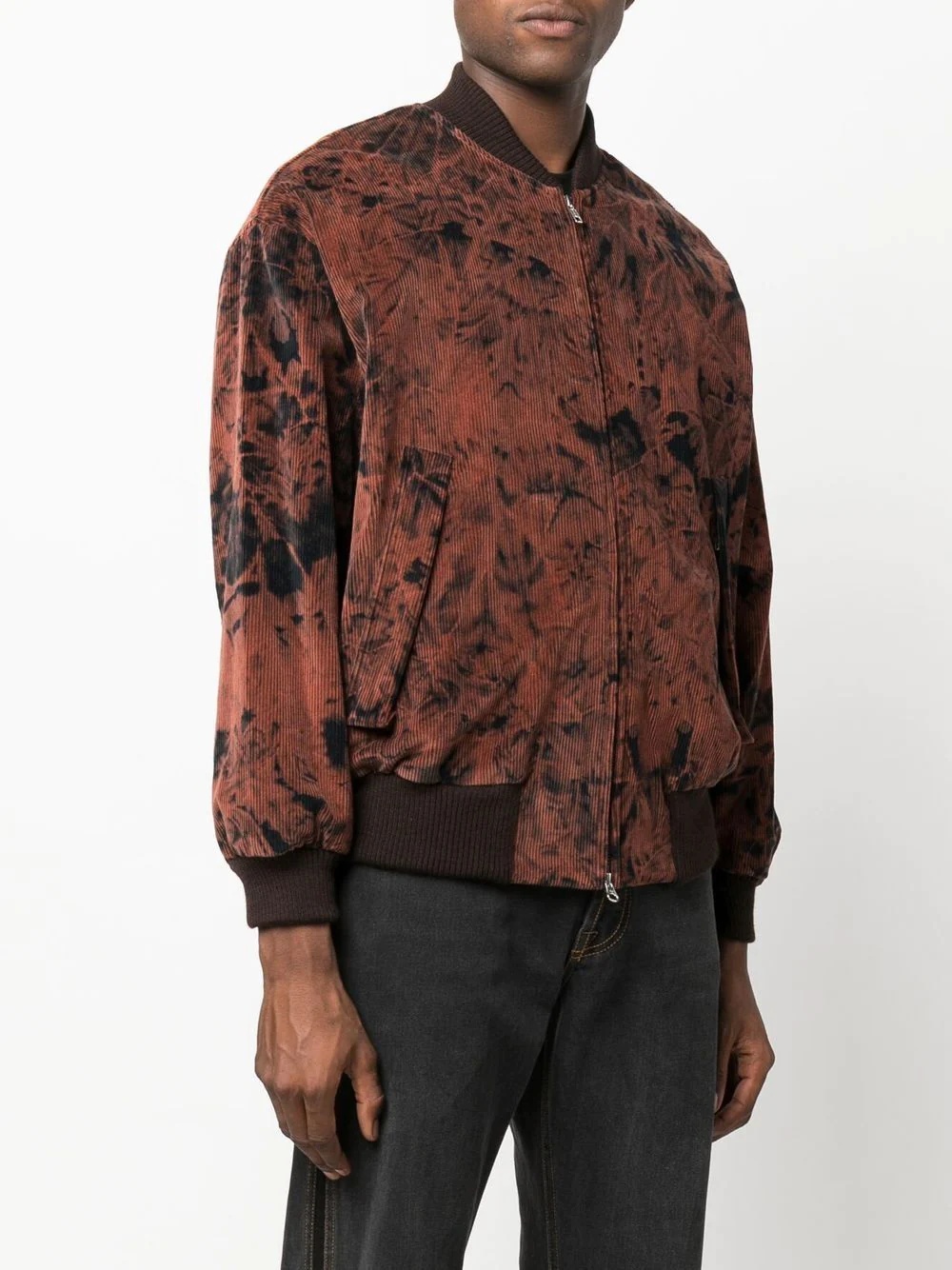 corduroy floral bomber jacket - 3