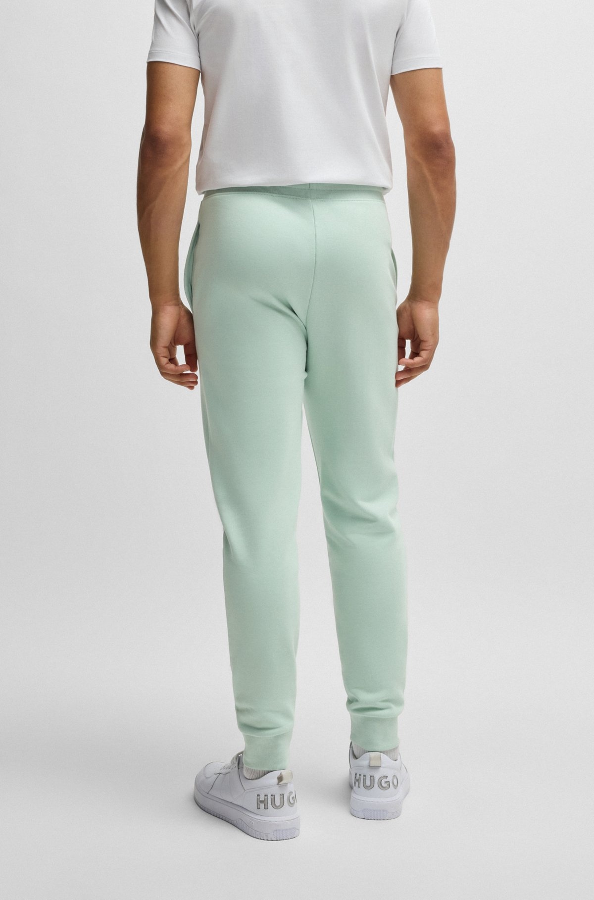 COTTON-TERRY TRACKSUIT BOTTOMS WITH LOGO PRINT - 5