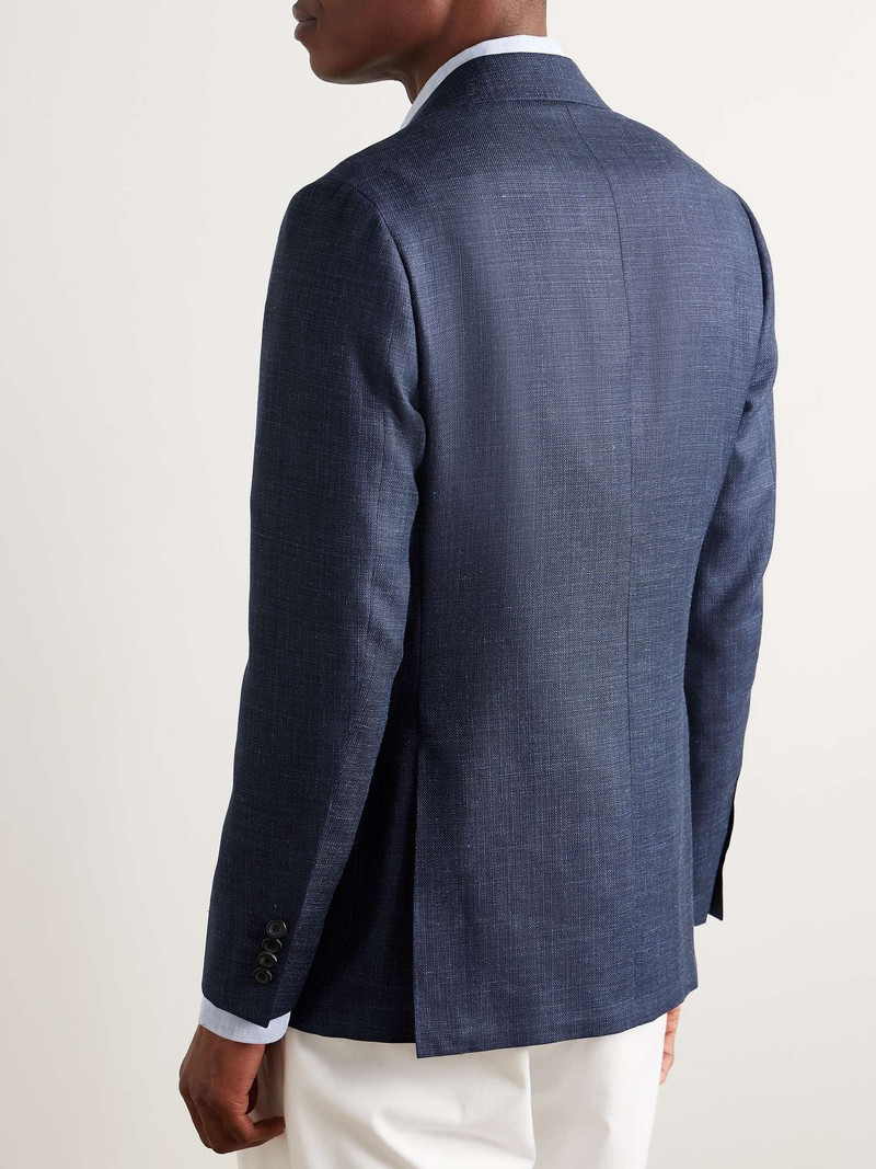 Kei Unstructured Wool, Silk and Linen-Blend Blazer 3
