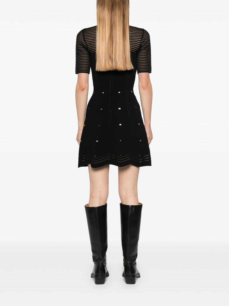 herringbone-pattern mini dress 4