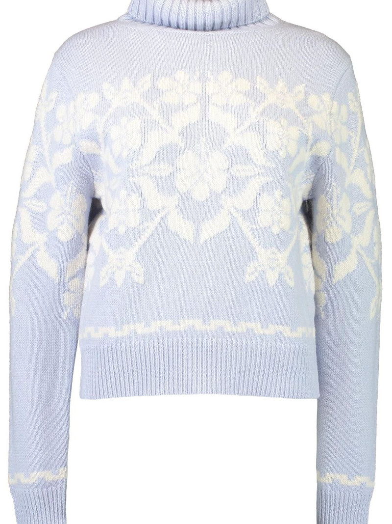 HIGH SPORT Zoe floral roll-neck sweater outlook