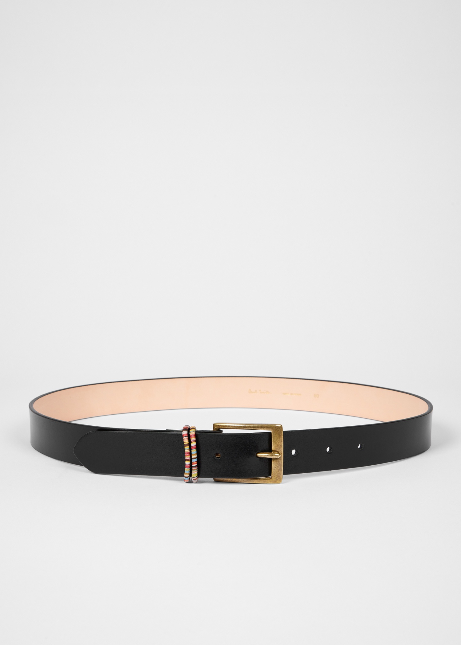 Women's Black 'Signature Stripe' Cord Belt - 2
