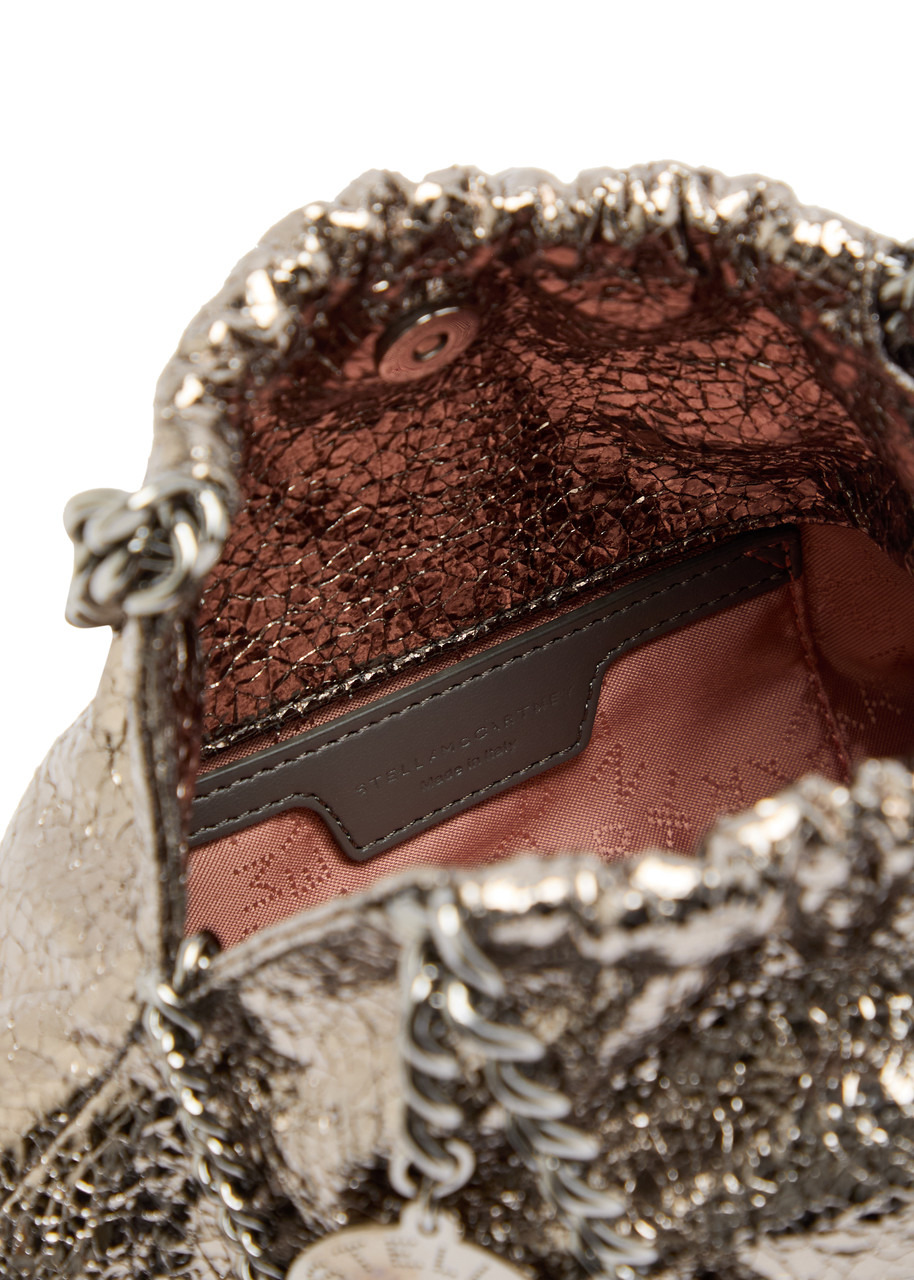 Stella Mccartney Falabella Mini Drawstring Metallic Faux-leather Cross-body bag - 4