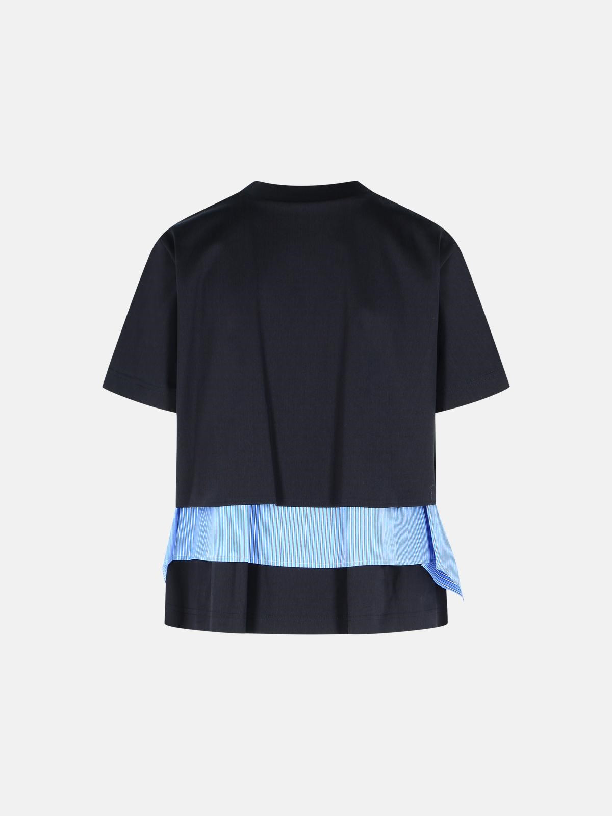 NAVY COTTON BLEND T-SHIRT - 3
