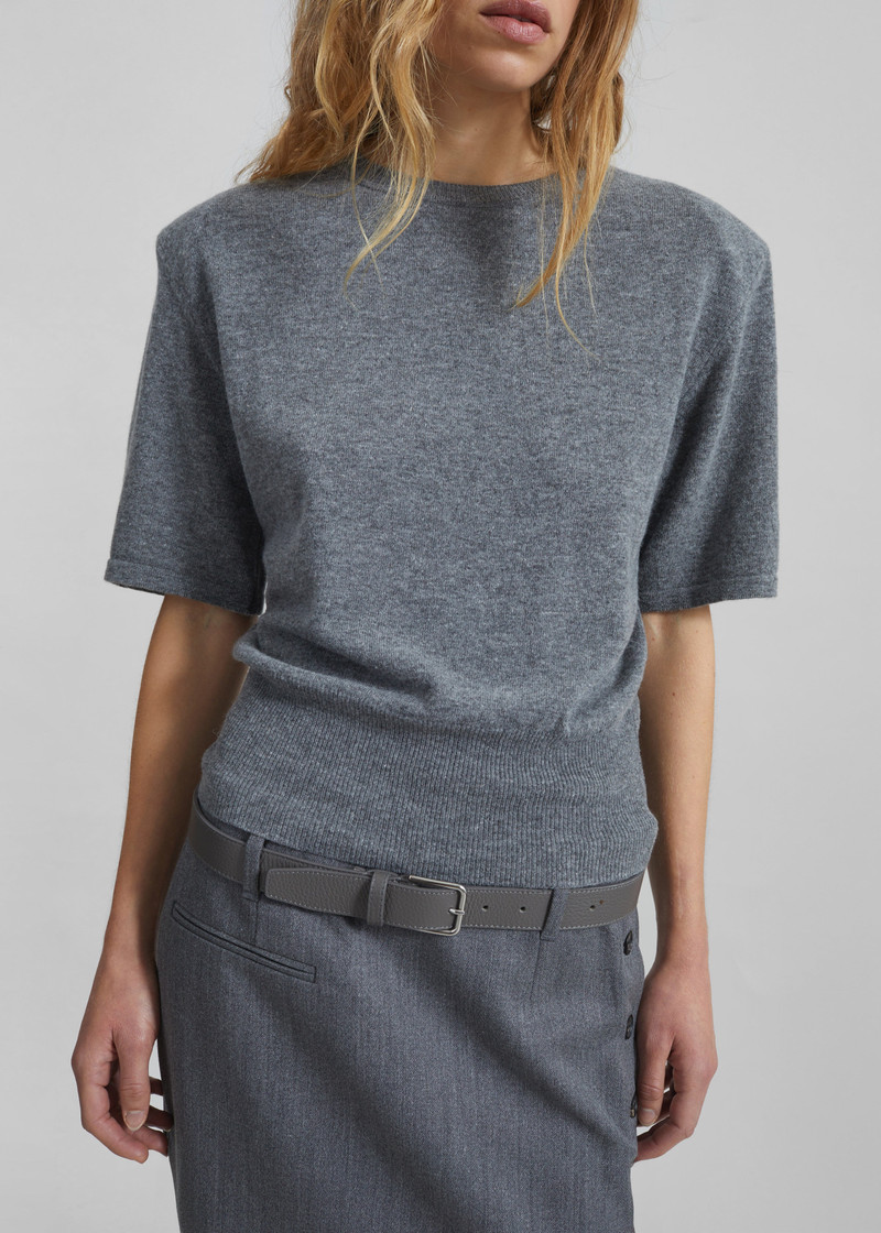 Lausanne Cashmere Detachable Layered Knit Set - Grey 5