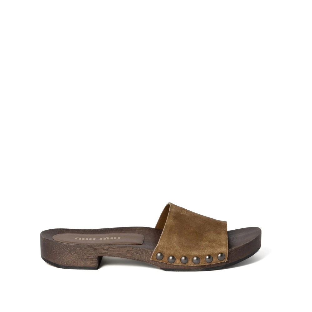 Miu Miu Brown Flip-Flops & Slides Women - 1