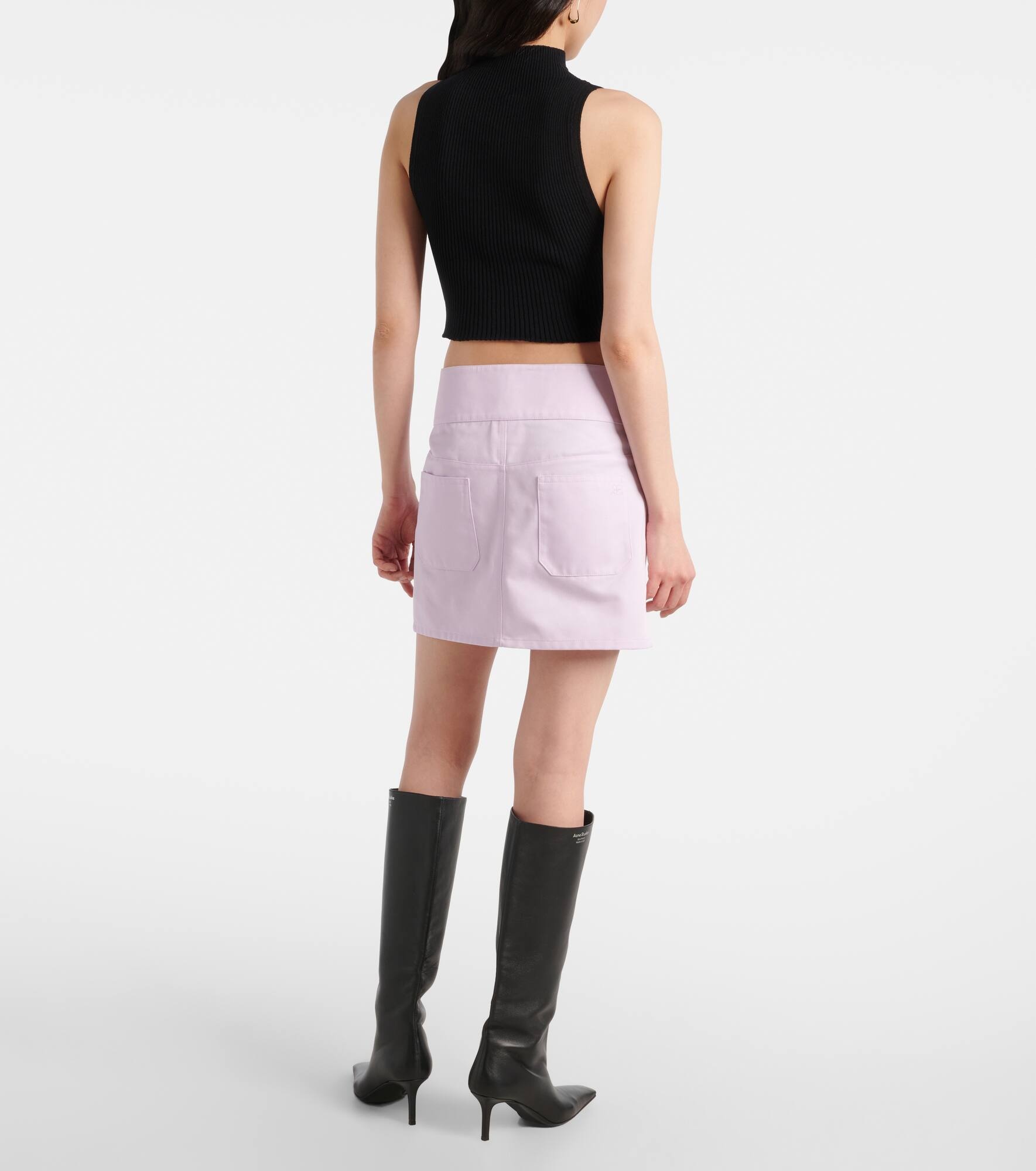 Ribbed cotton and wool tank top - 3