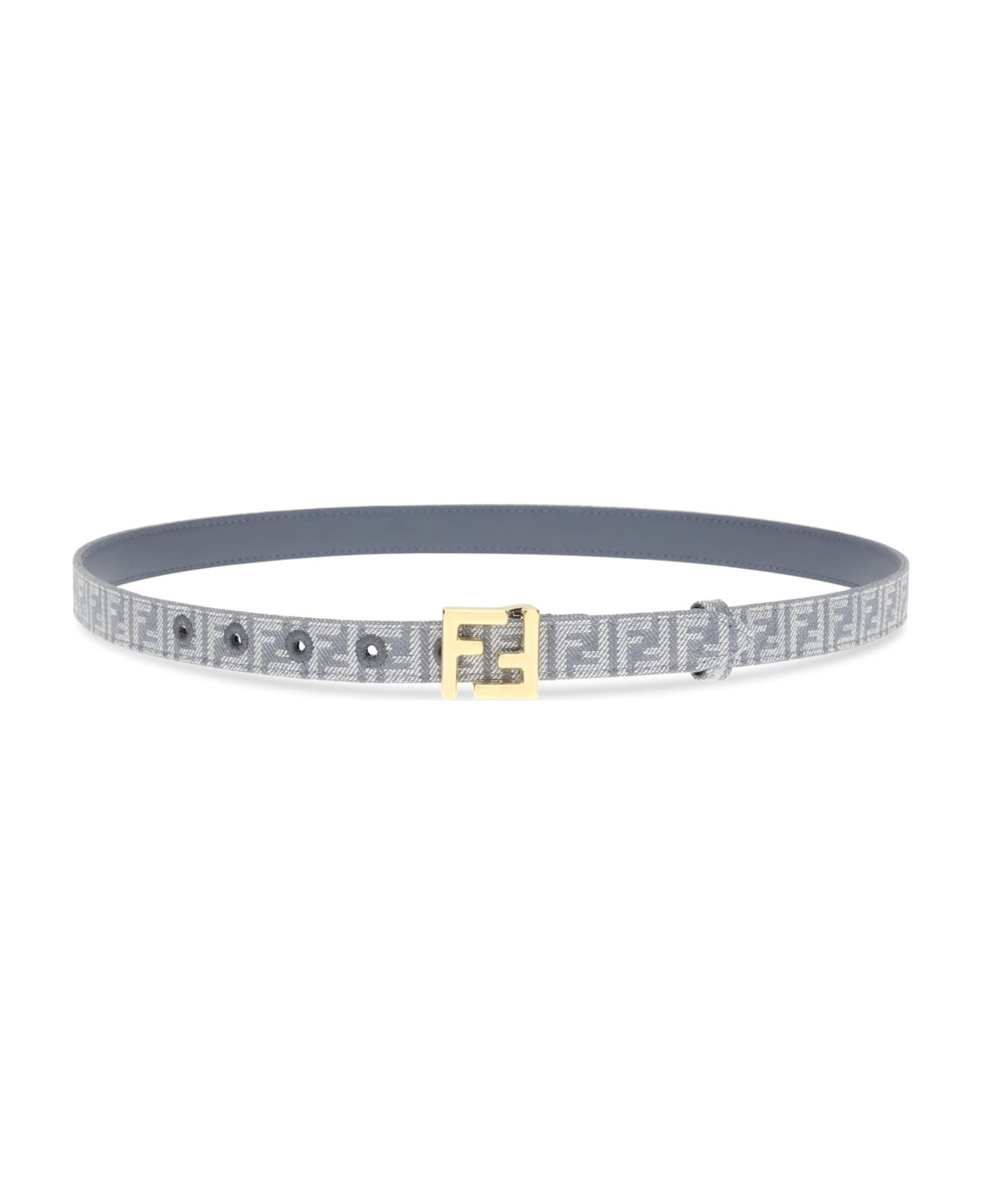 Ff Embroidered Denim Belt - 2