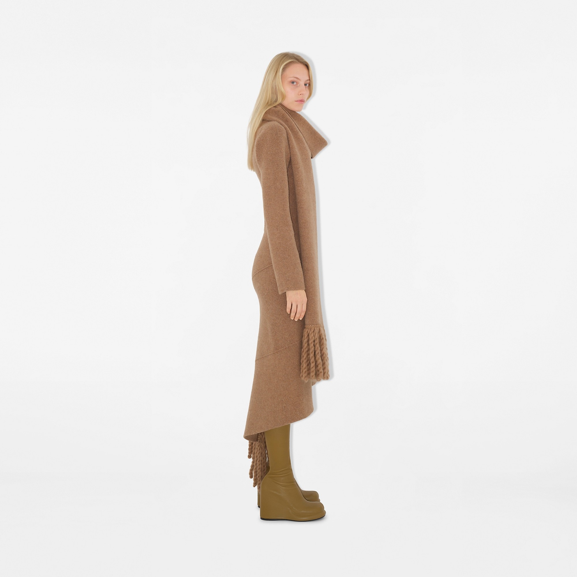 Wool Blend Scarf Dress - 3
