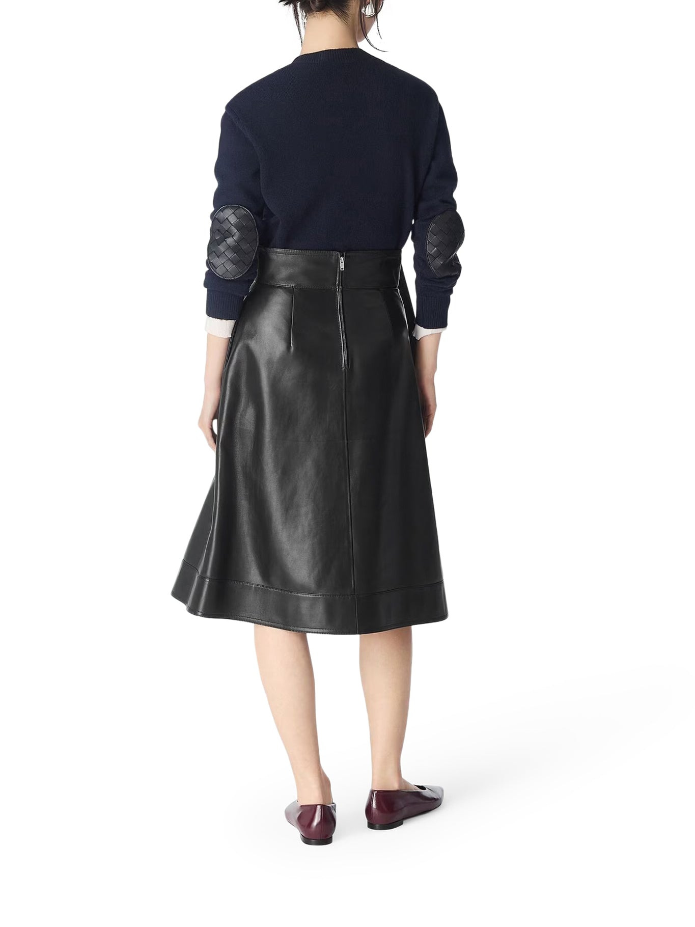 LEATHER A-LINE SKIRT - 4