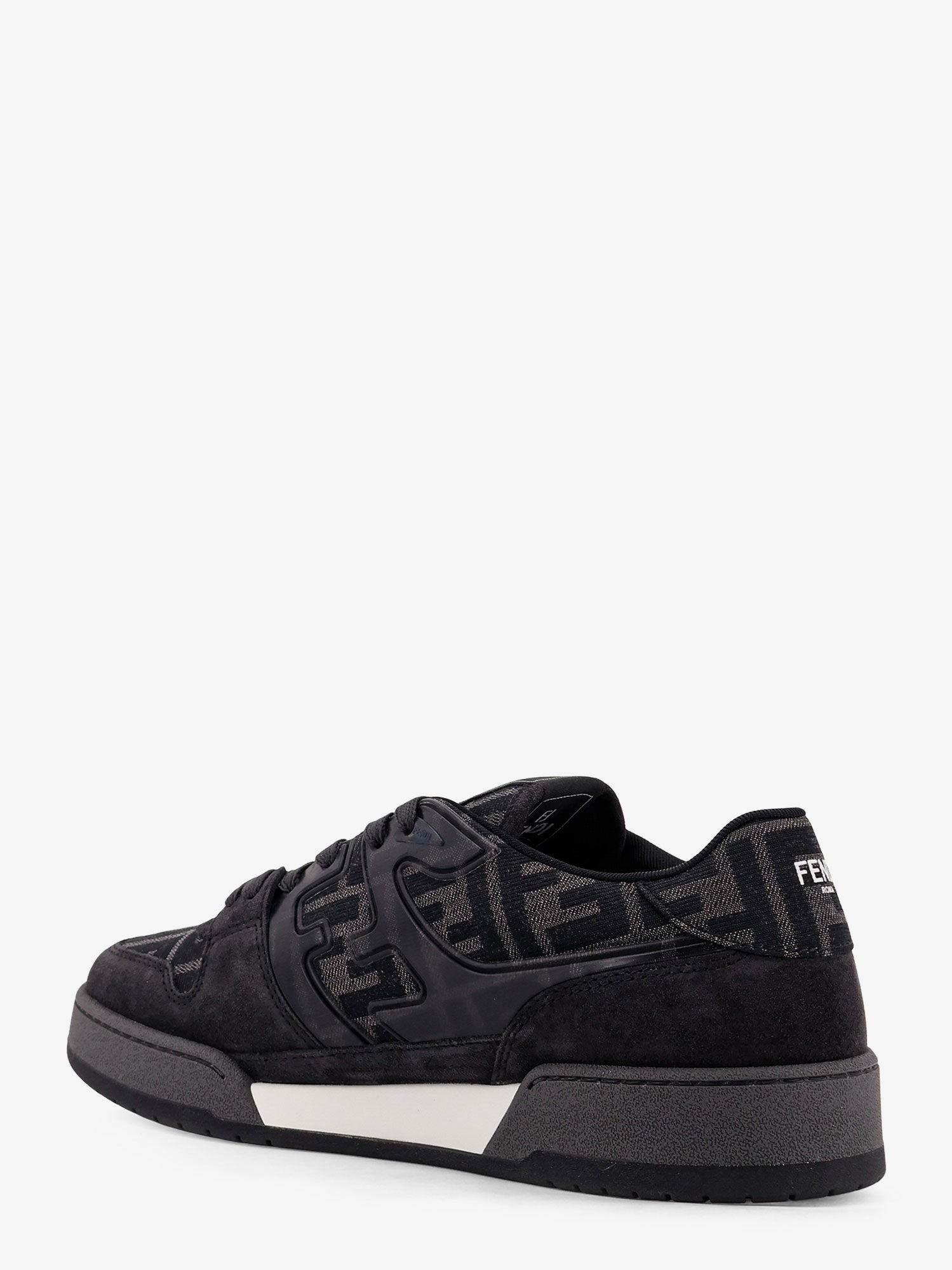 Fendi Fendi Match Ff Jacquard And Suede Sneakers - 3