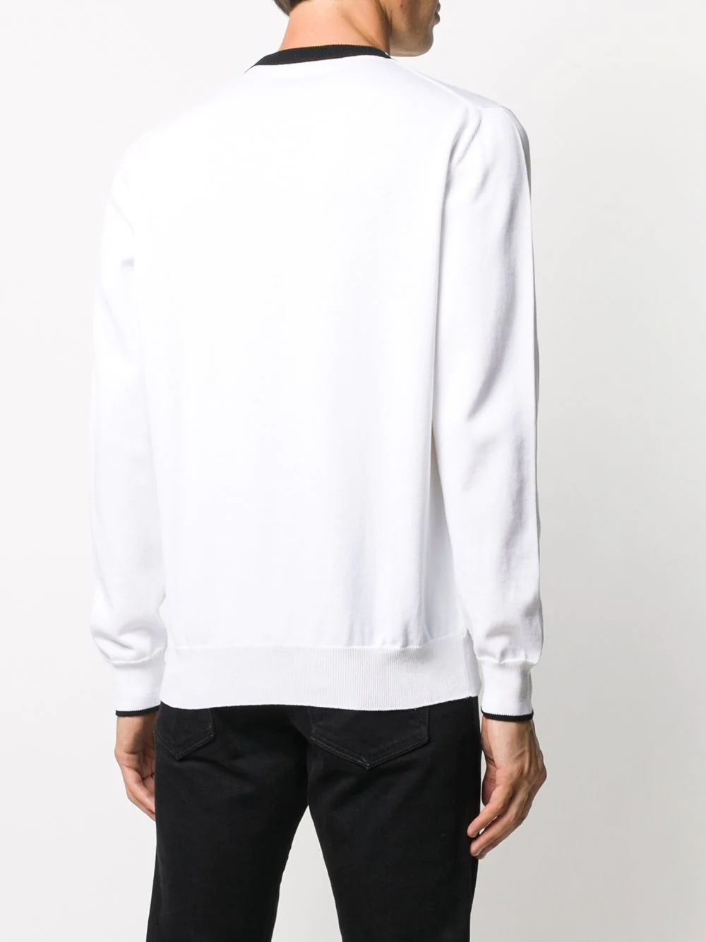 embroidered-logo crew-neck jumper - 4