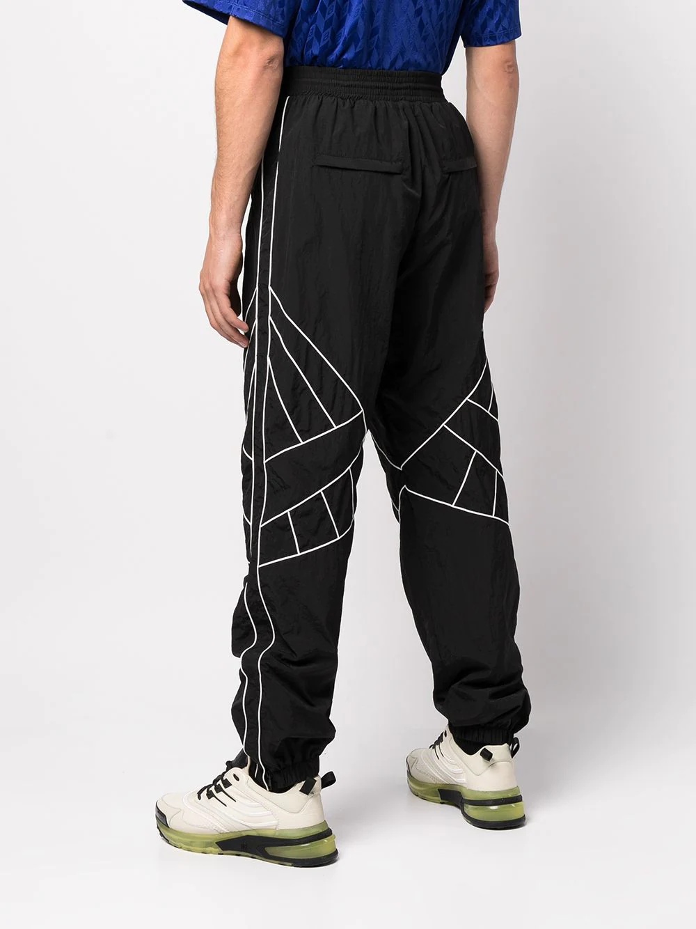 pipe-trim drawcord track pants - 5