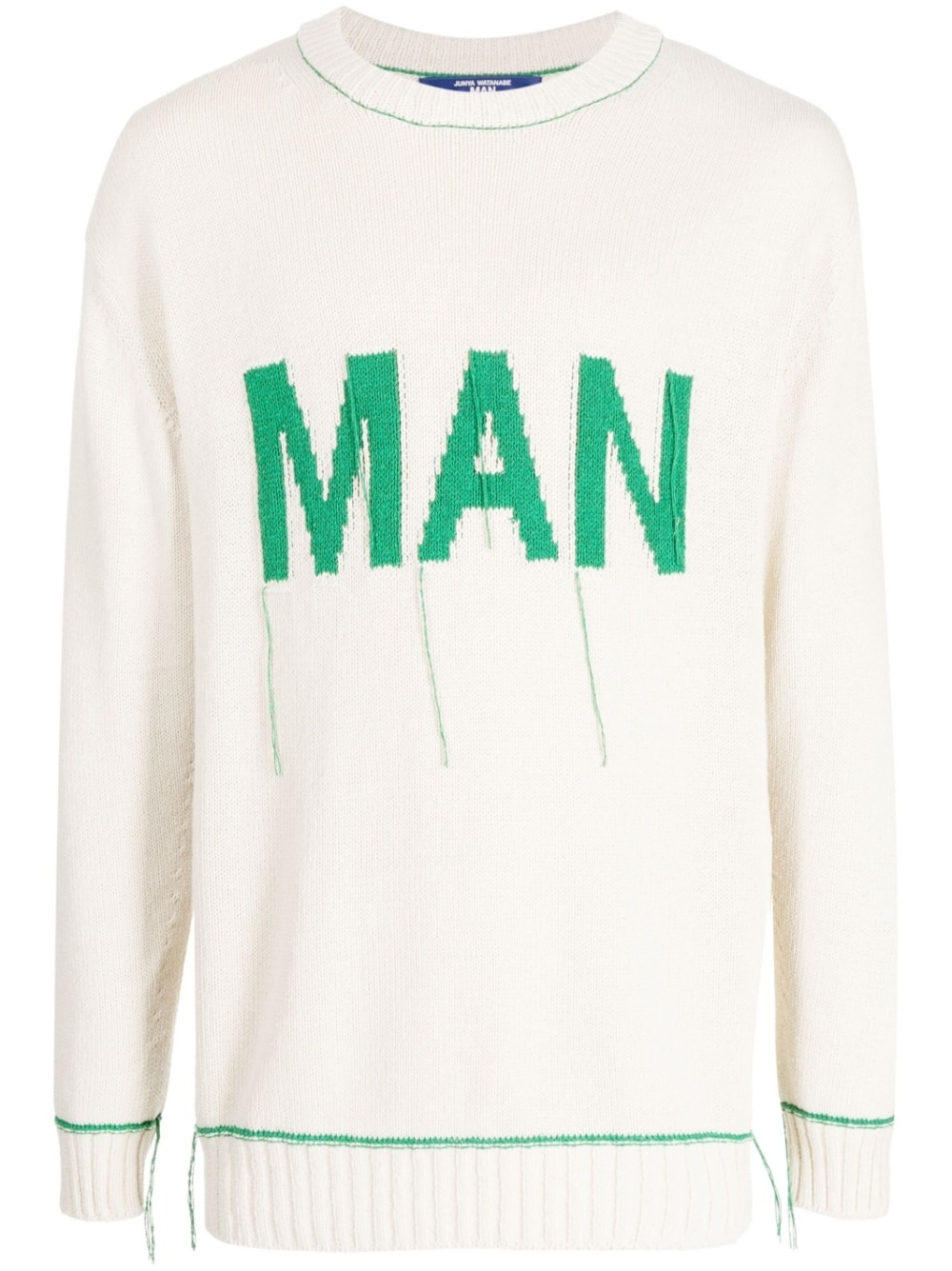 jacquard-logo knitted sweatshirt - 1