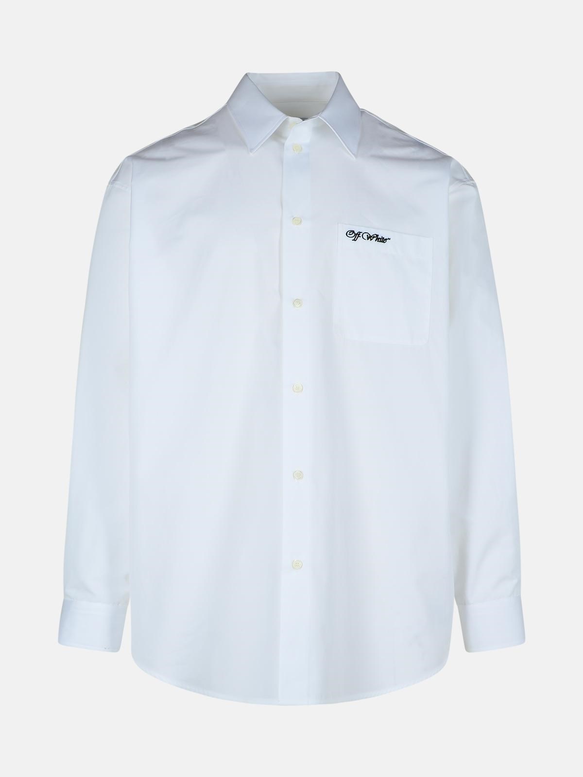 'COLLEGE' WHITE COTTON SHIRT - 1