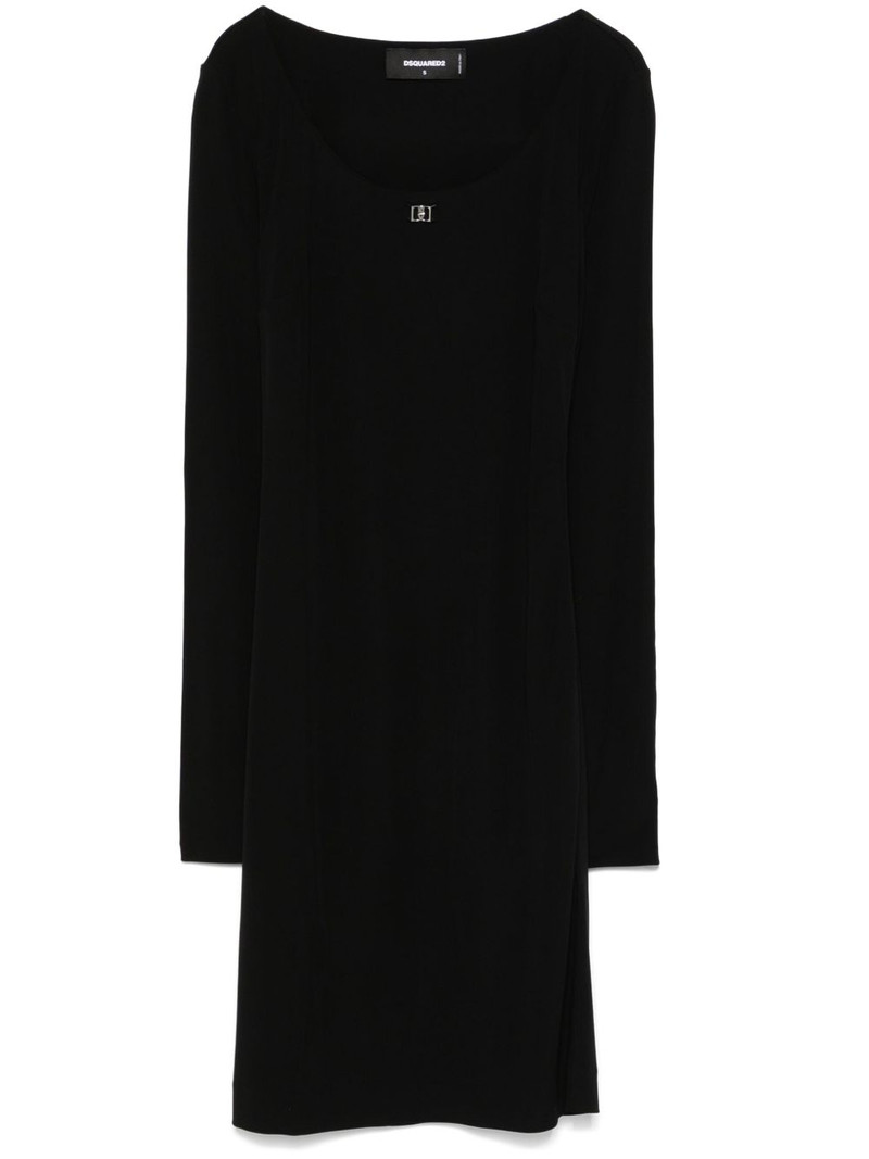 logo-plaque midi dress 1