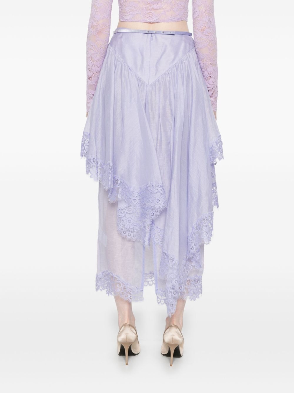 Crush lace midi skirt - 4