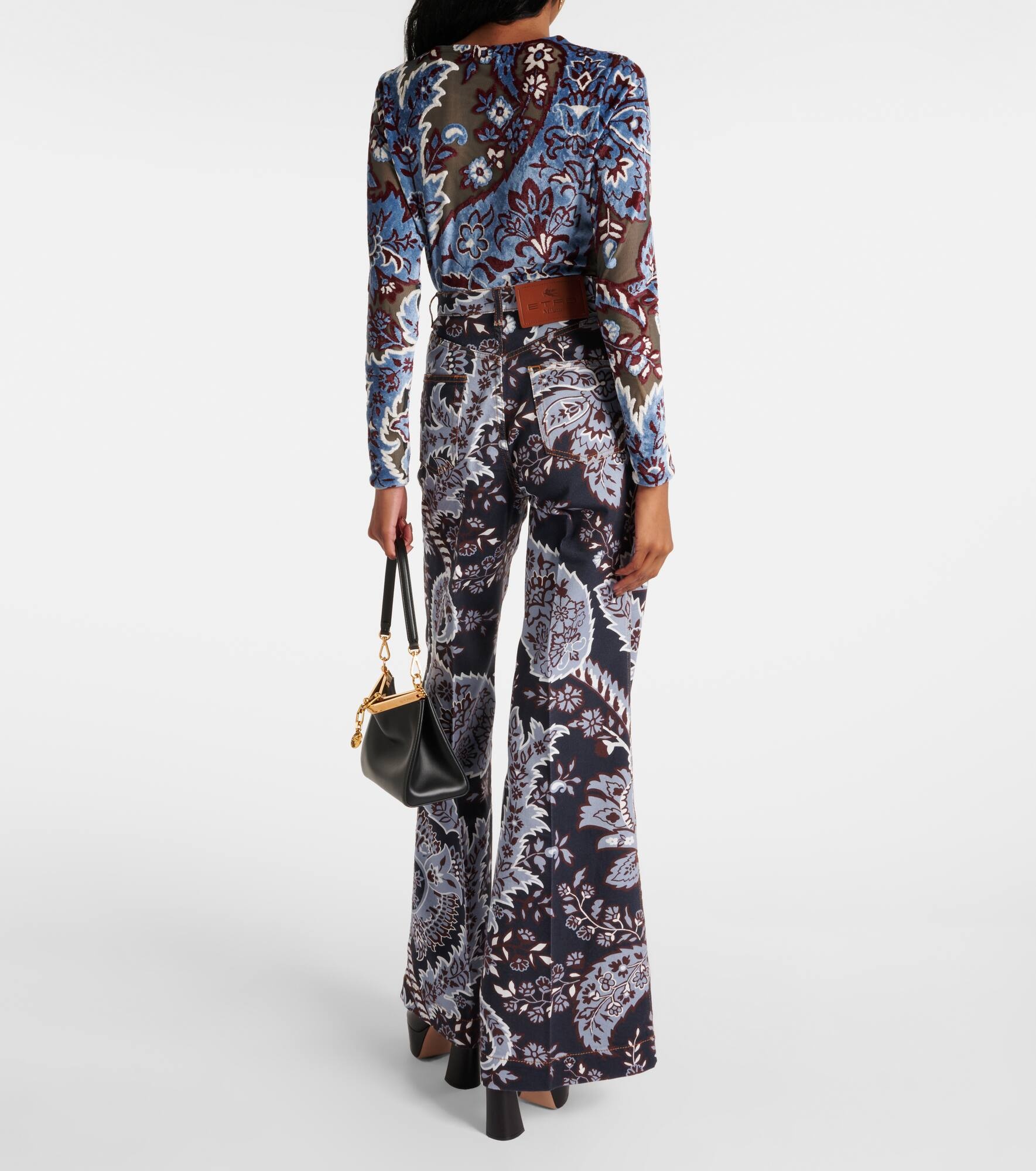 Paisley high-rise flared jeans - 3