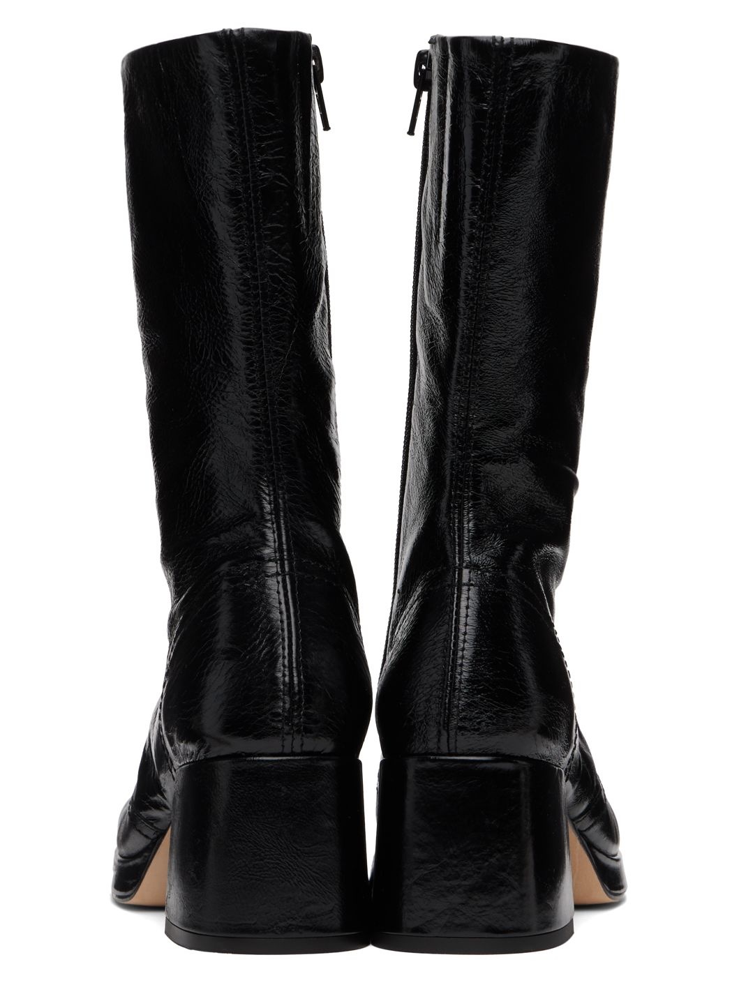 Black Cass Crinkle Boots - 2