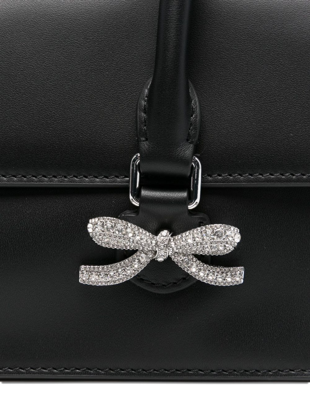 crystal-bow top-handle bag - 4
