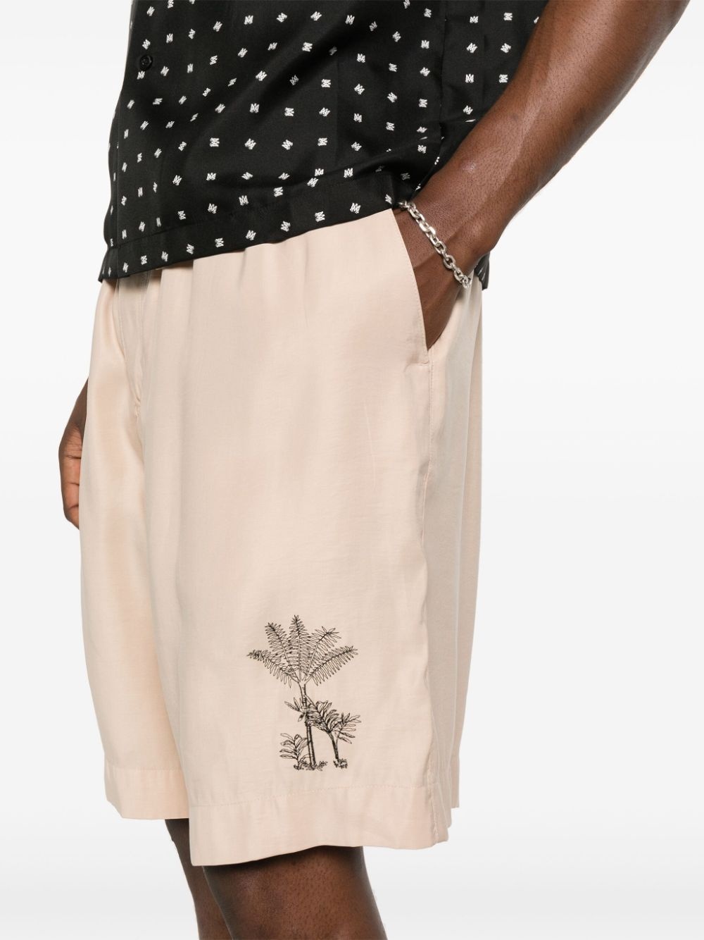 embroidered-motif bermuda shorts - 5