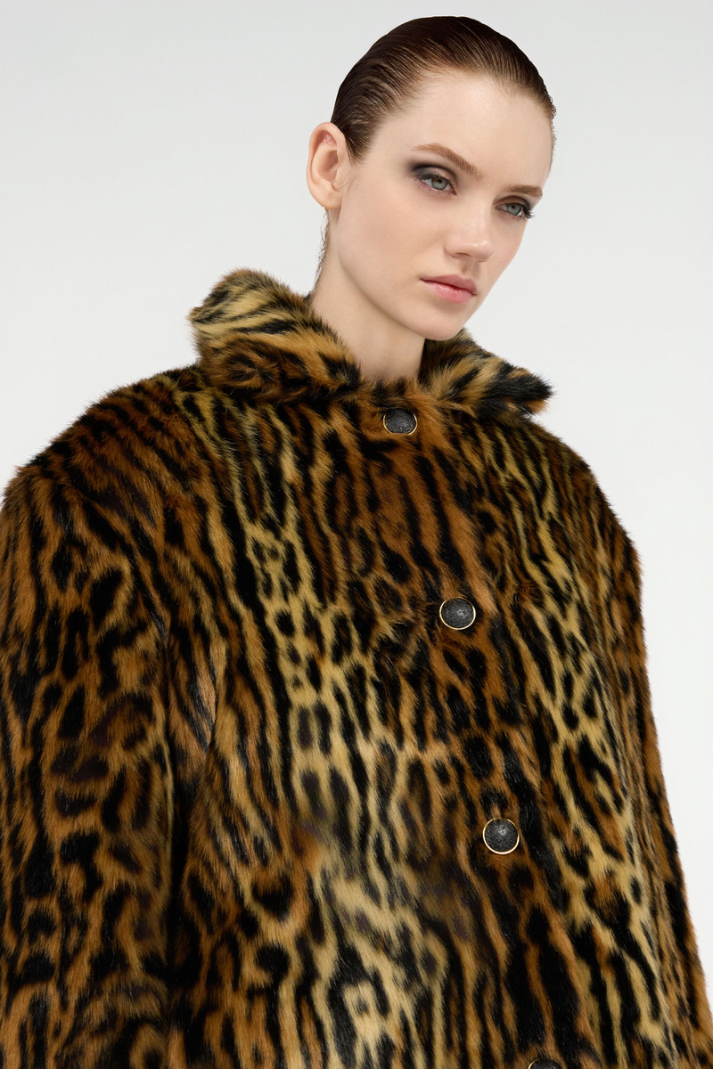Roberto Cavalli Leopard Print Faux Fur Coat 6