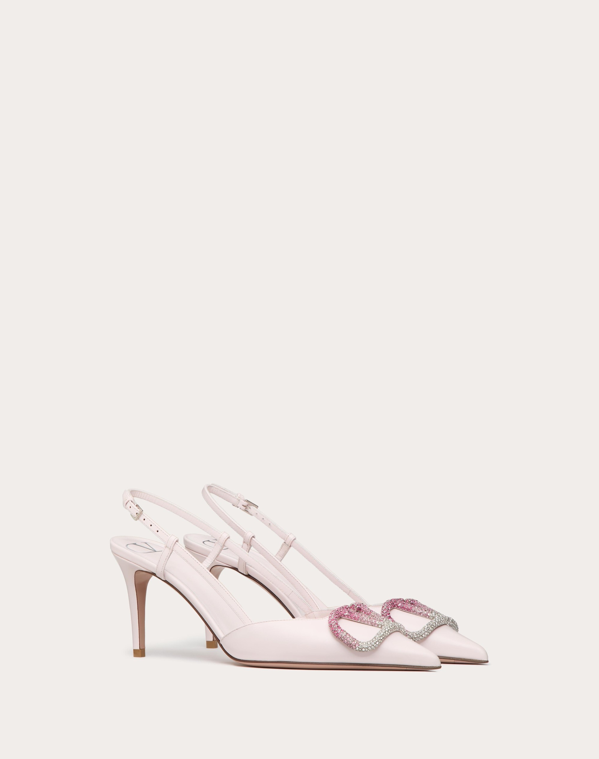 The Bold Edition Vlogo Slingback 65 Deep Mouth Half Drag Heels White Calfskin main image 0