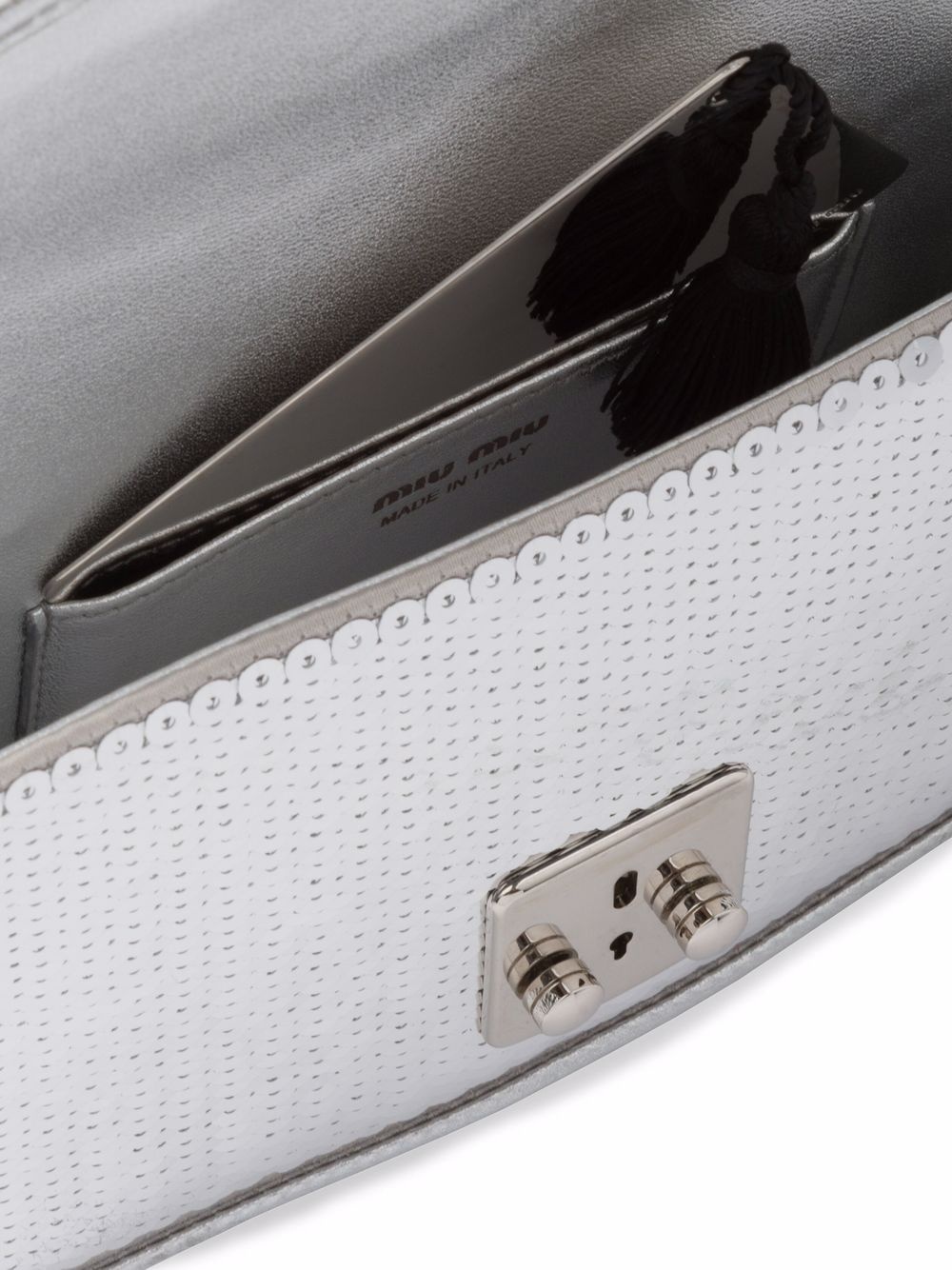 Confidential sequin-embellished leather bag - 4
