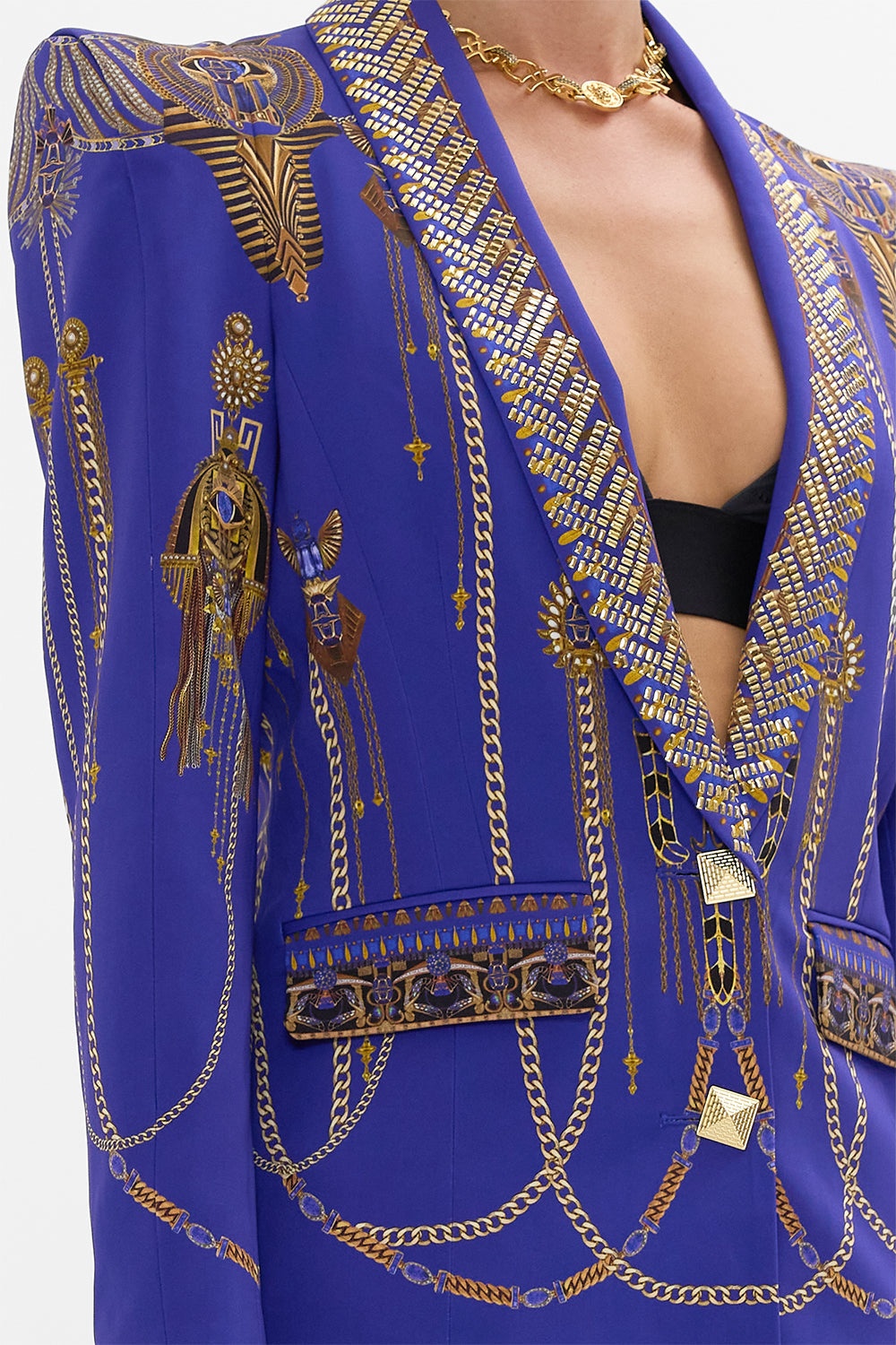 PEAKED SHOULDER BLAZER - 7