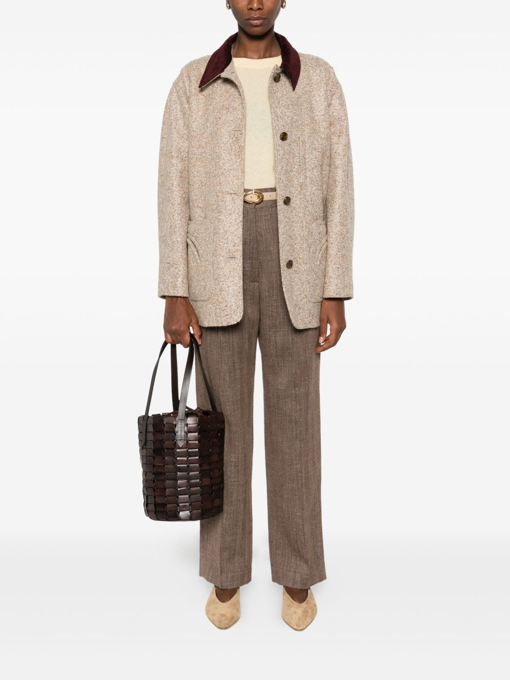 Clelia corduroy-collar wool jacket - 2
