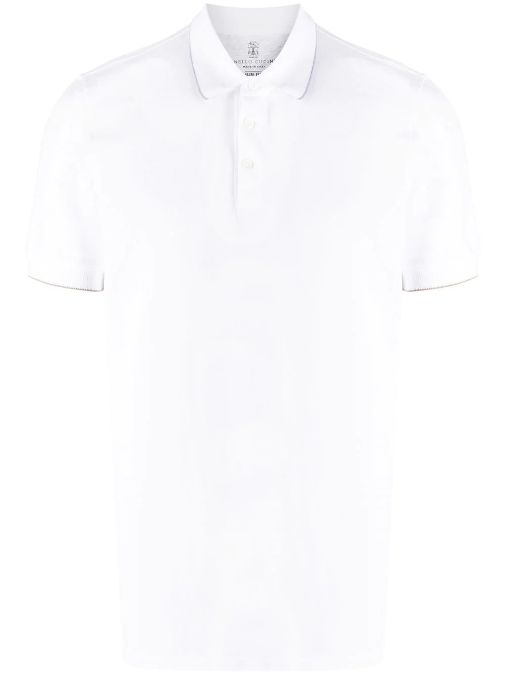 button-front short-sleeved polo shirt - 1