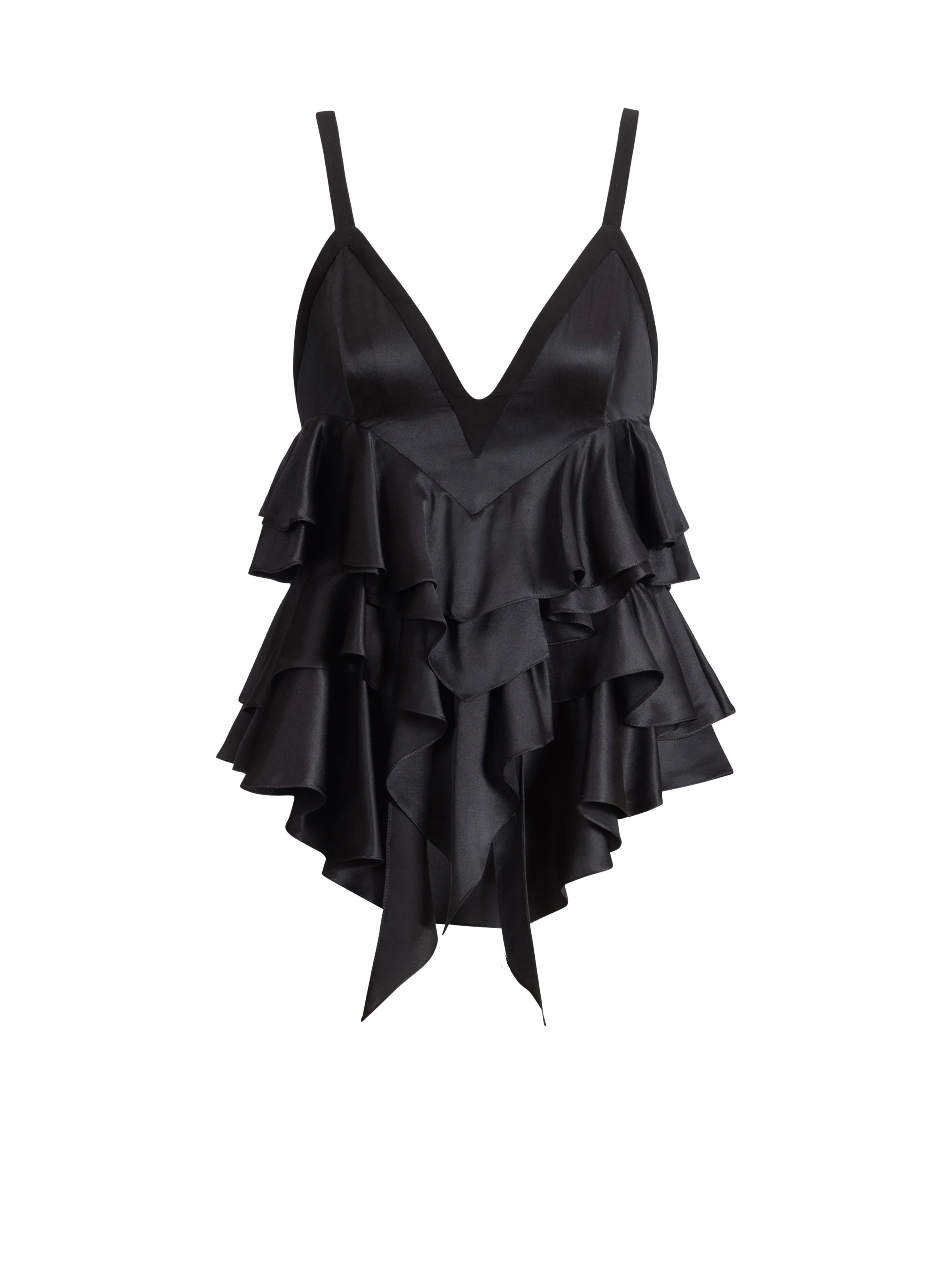 Satin top with thin straps - 1