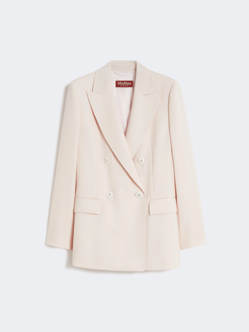 GREMBO Fitted wool crepe blazer - PINK 1
