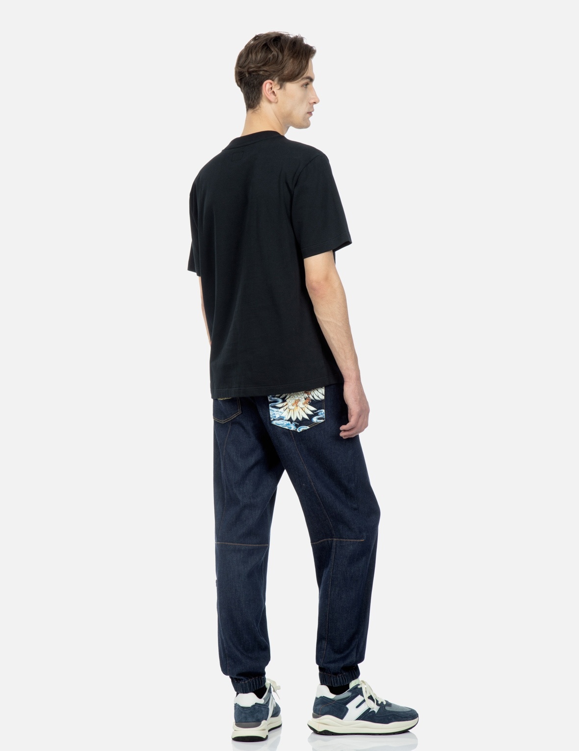 EAGLE PRINTED POCKET DENIM JOGGERS - 3