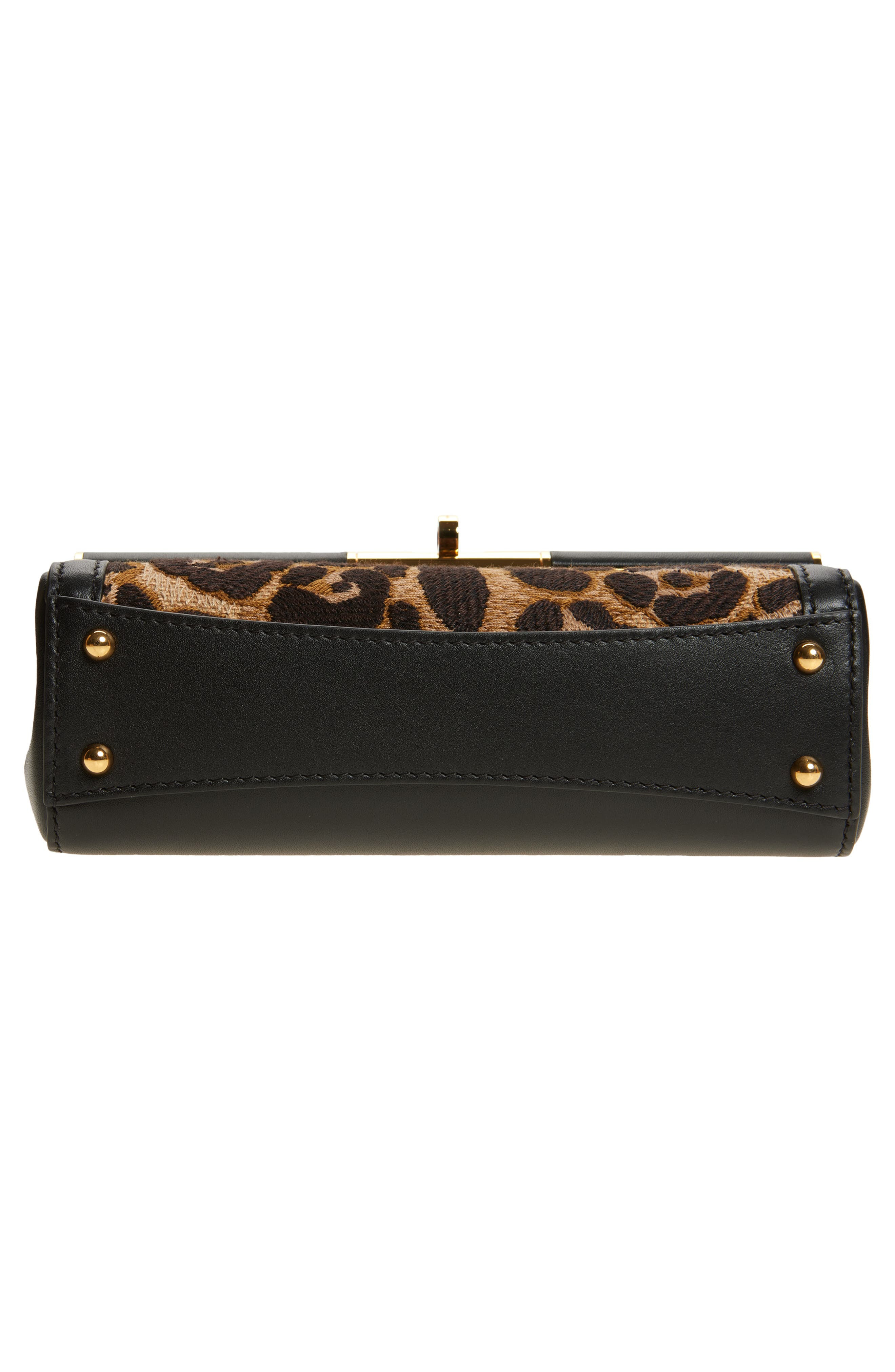 Dolce&Gabbana Mini Marlene City Leopard Print Shoulder Bag in 89738 Leo/Nero at Nordstrom - 7
