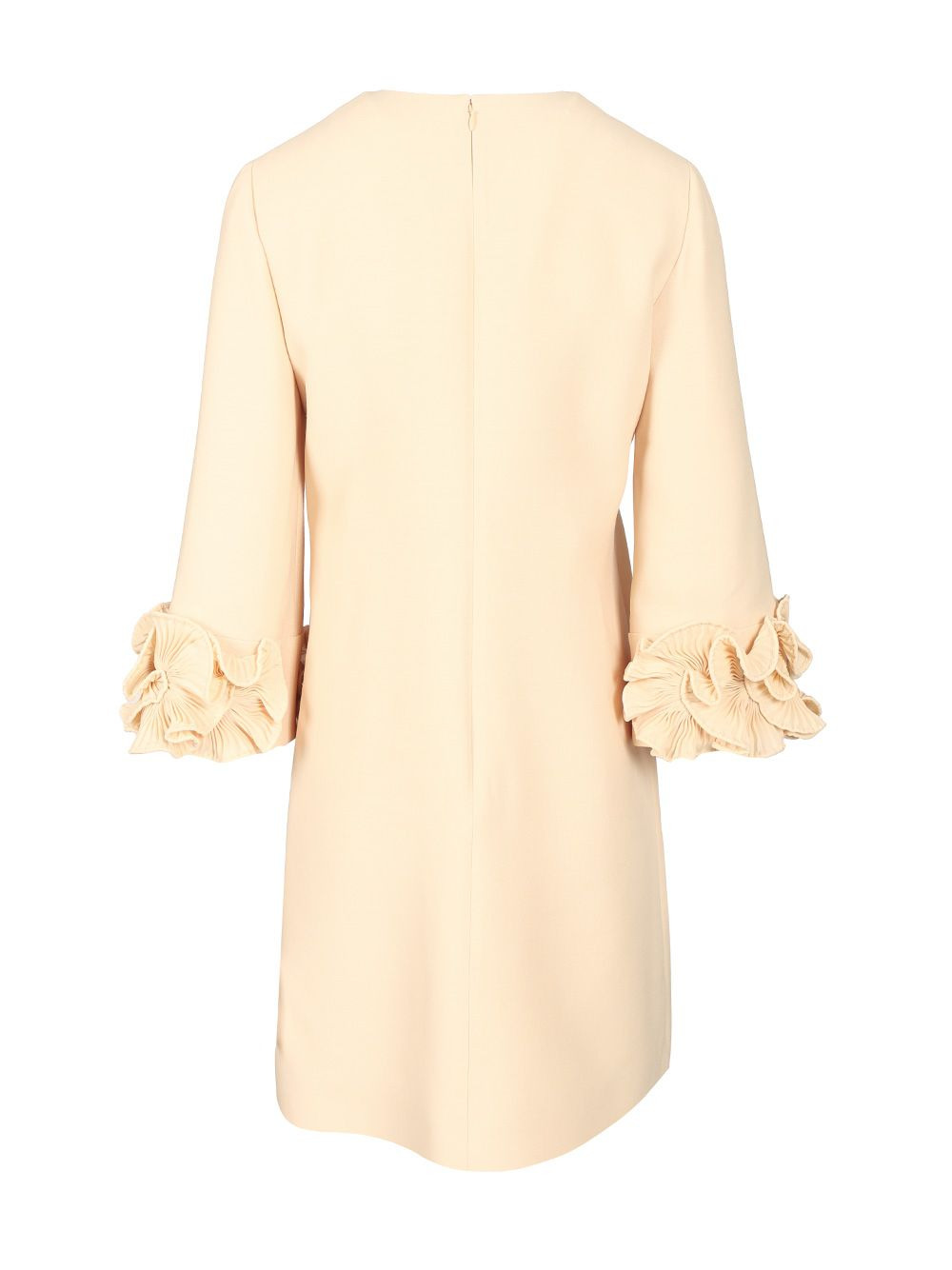 Dress | Solid | Crepe Couture Dresses Beige - 2